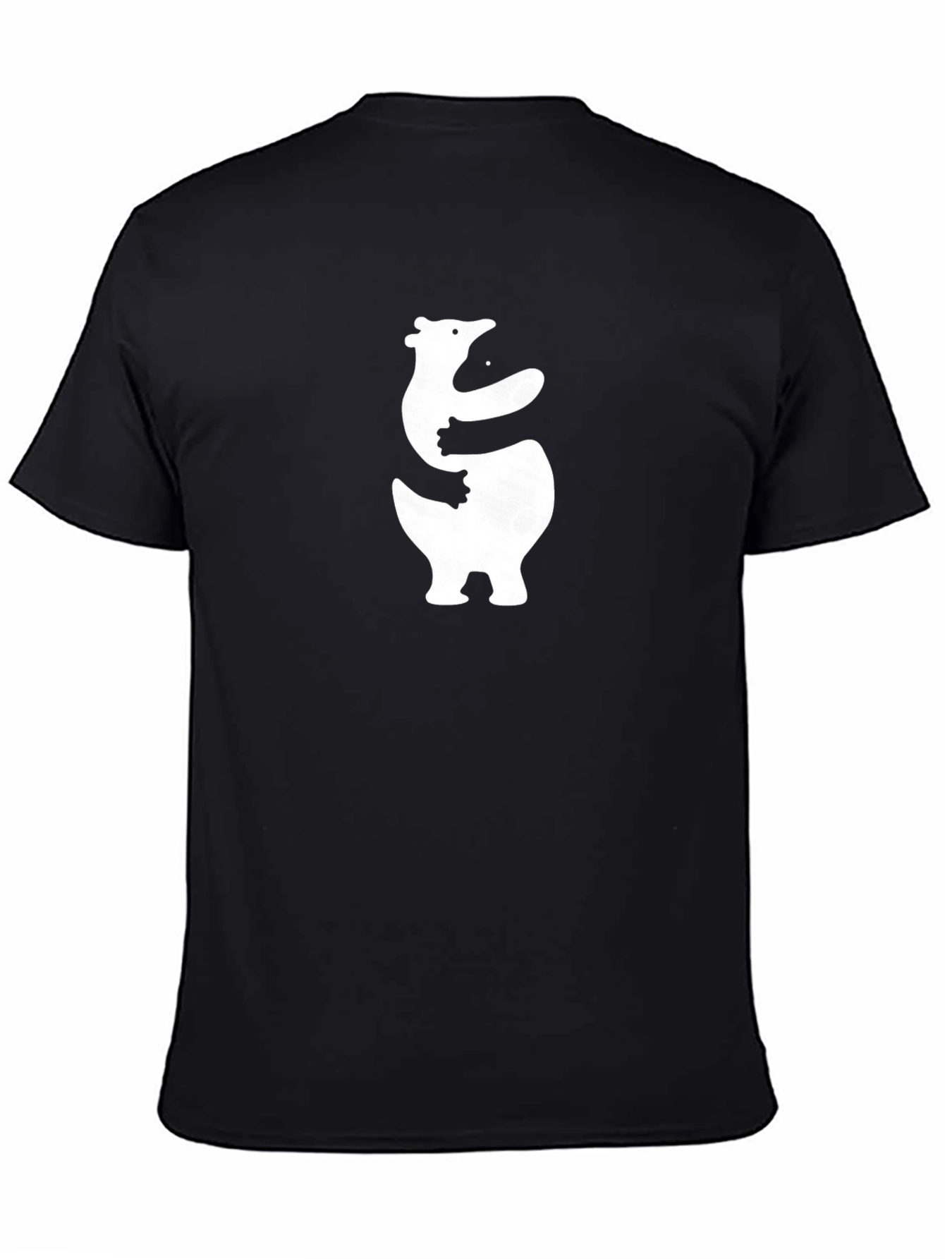 Yin Yang Bear Hug Black T-Shirt