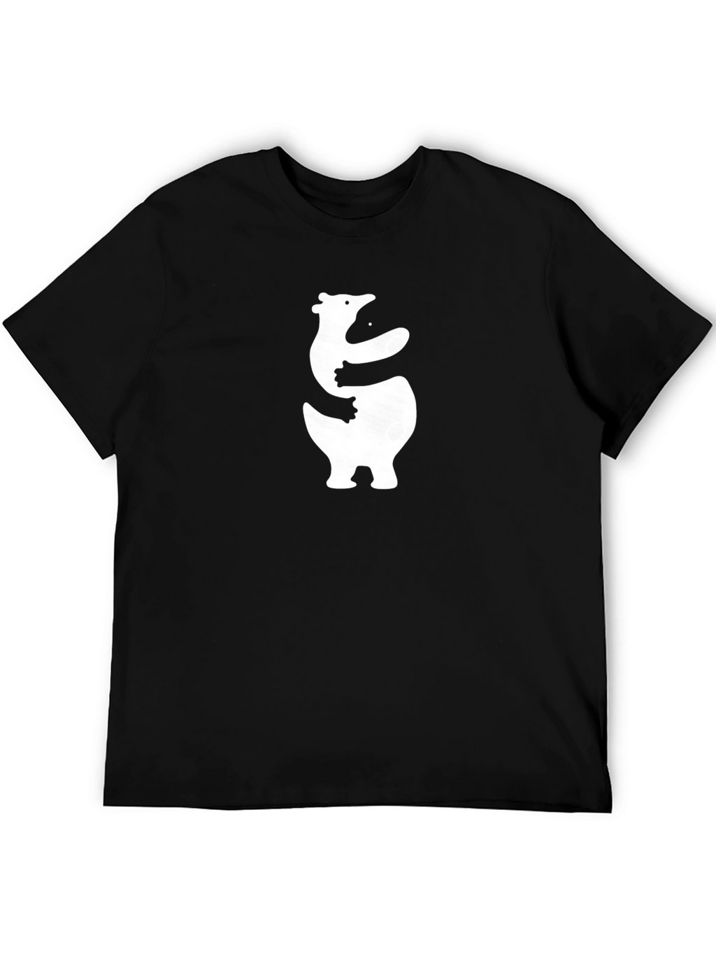 Yin Yang Bear Hug Black T-Shirt