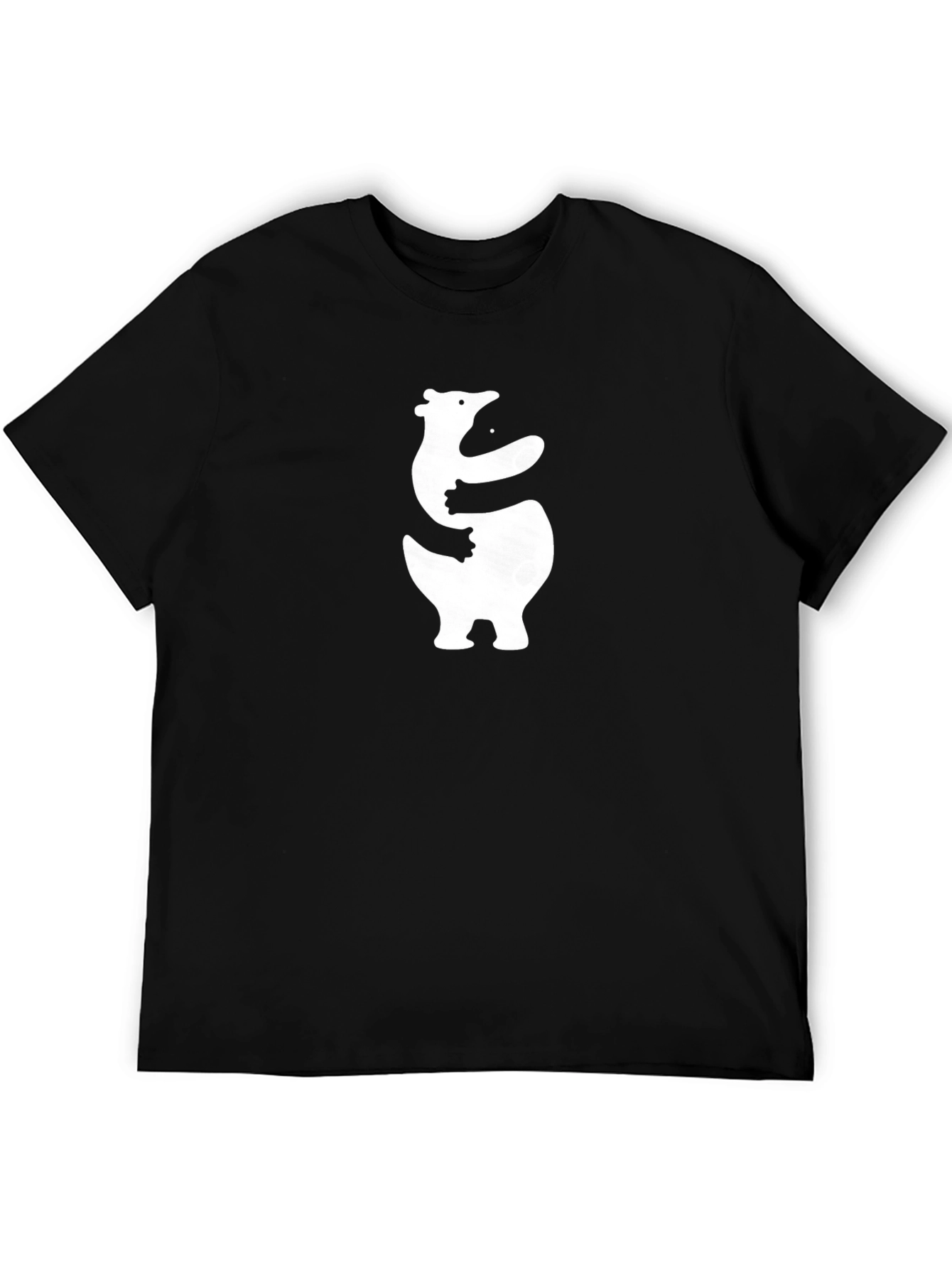 Yin Yang Bear Hug Black T-Shirt