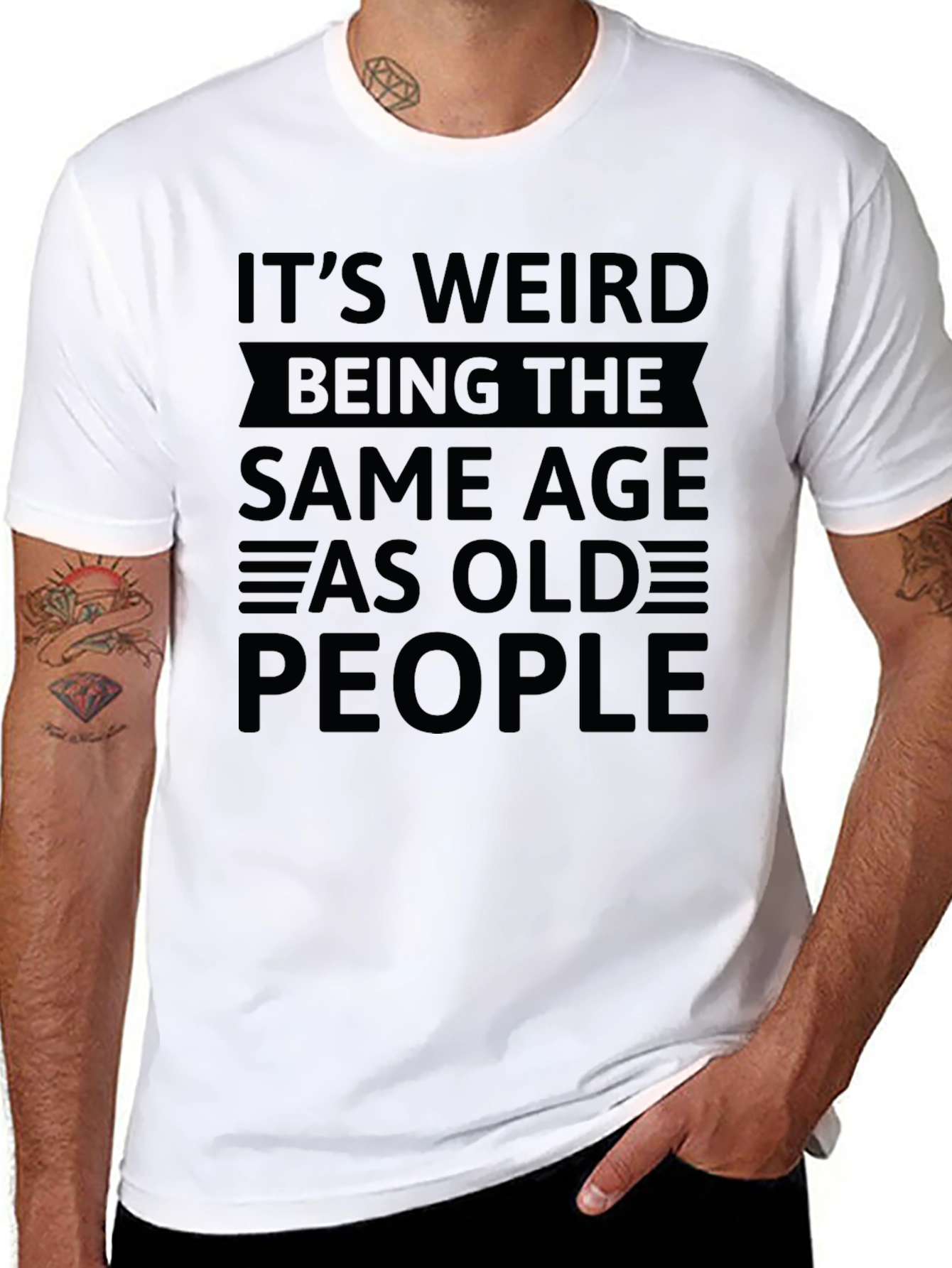 Funny Same Age As Old People Graphic T-Shirt