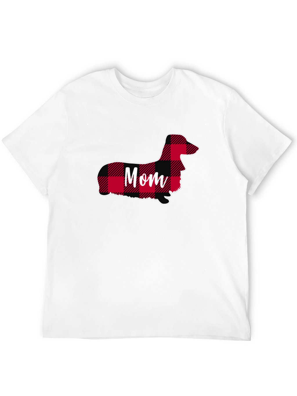 Dachshund Mom Plaid T-Shirt - Cute Dog Lover Tee