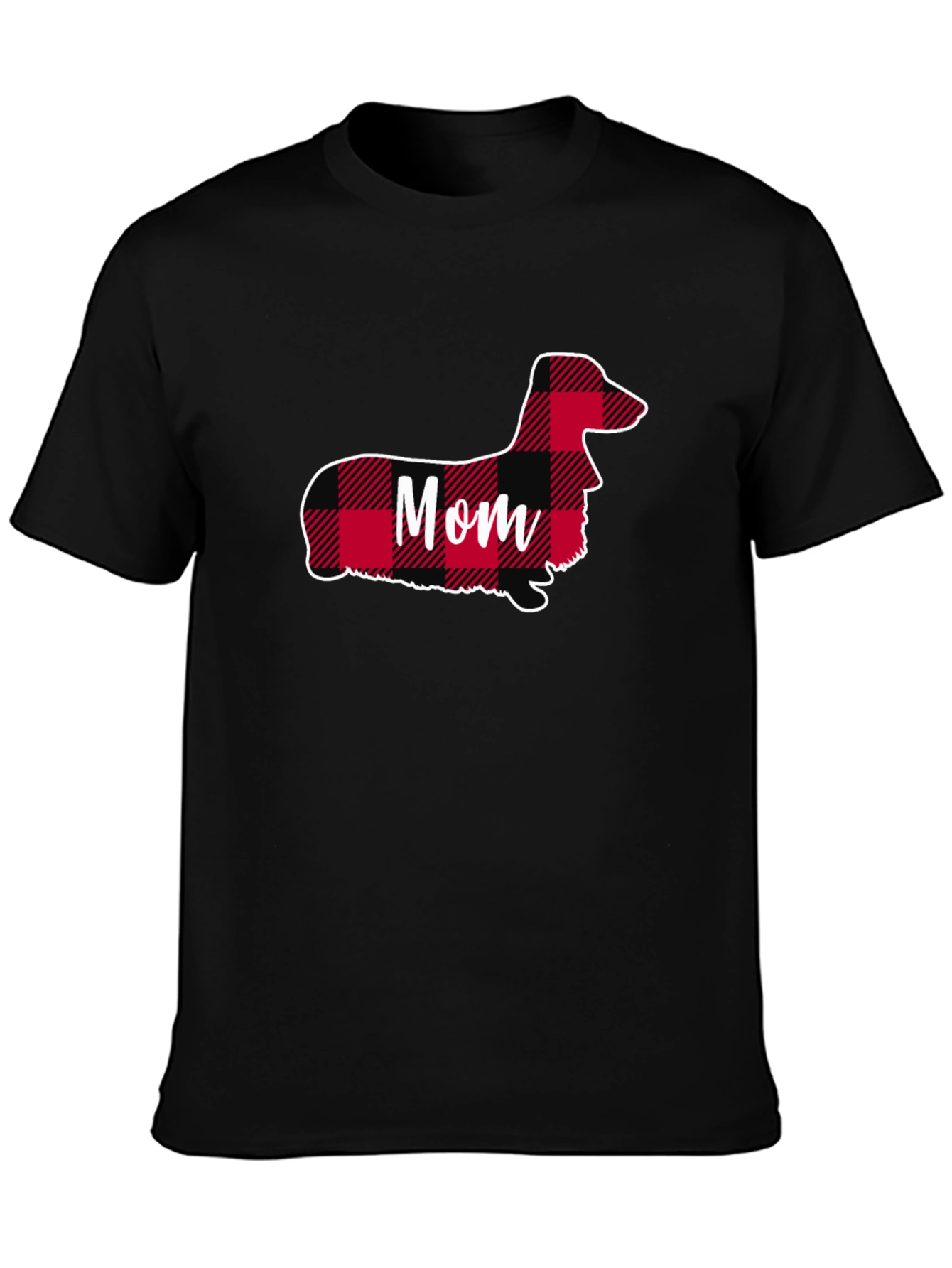 Dachshund Mom Plaid T-Shirt - Cute Dog Lover Tee