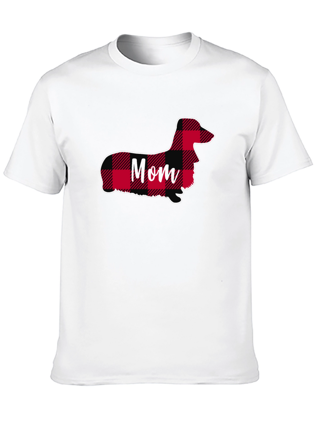 Dachshund Mom Plaid T-Shirt - Cute Dog Lover Tee