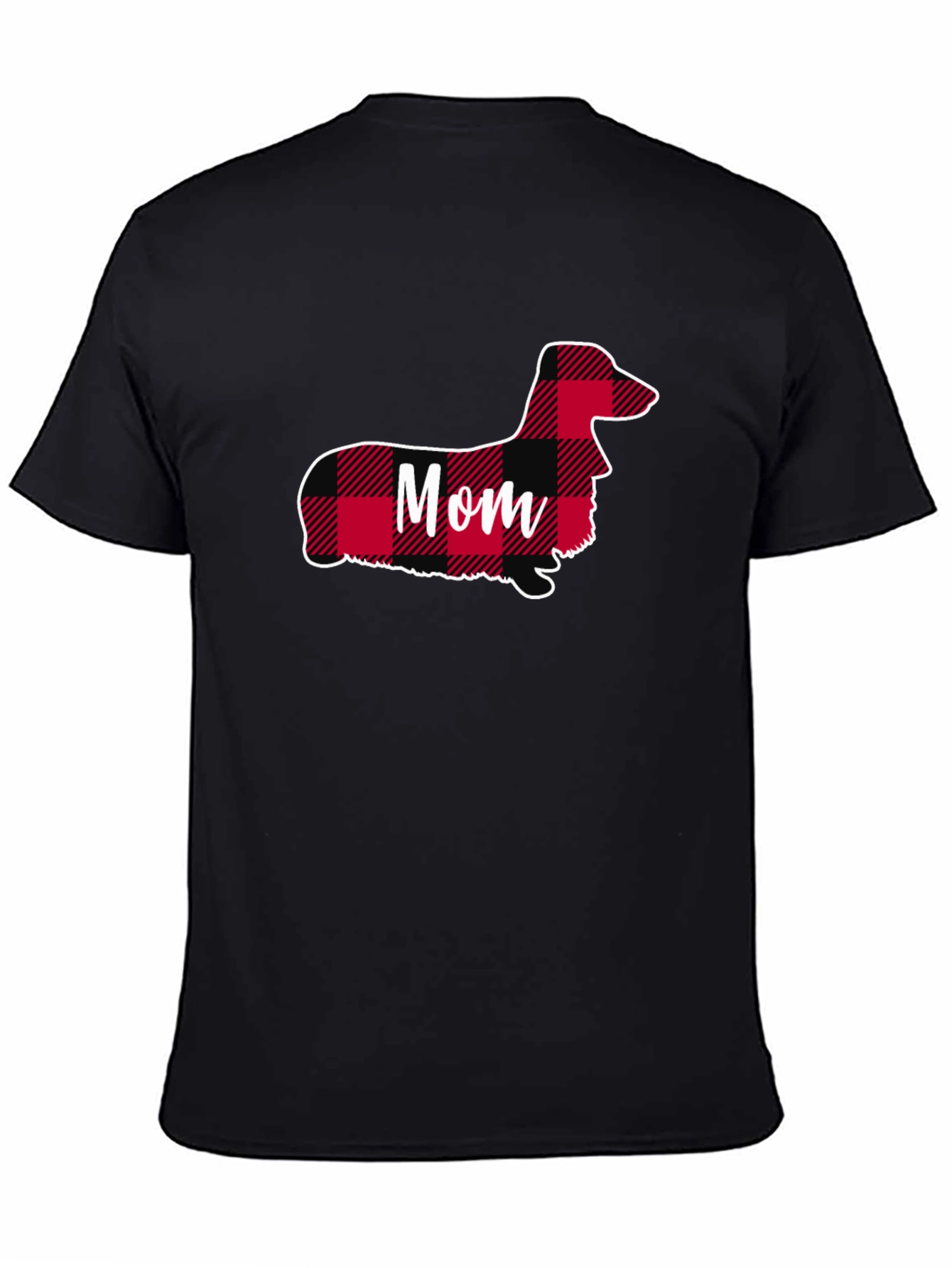Dachshund Mom Plaid T-Shirt - Cute Dog Lover Tee