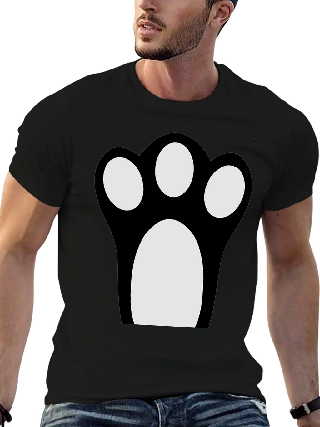 Fun Cat Paw Print Graphic Tee