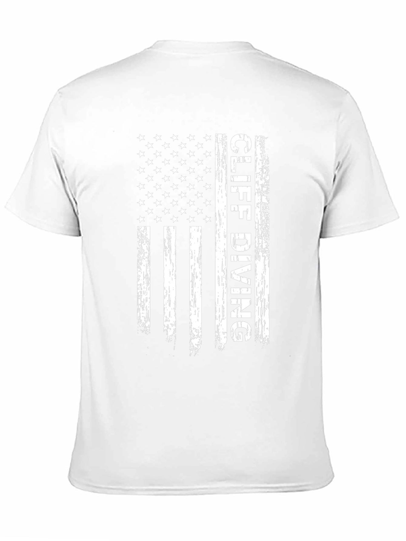 Cliff Diving American Flag Graphic T-Shirt