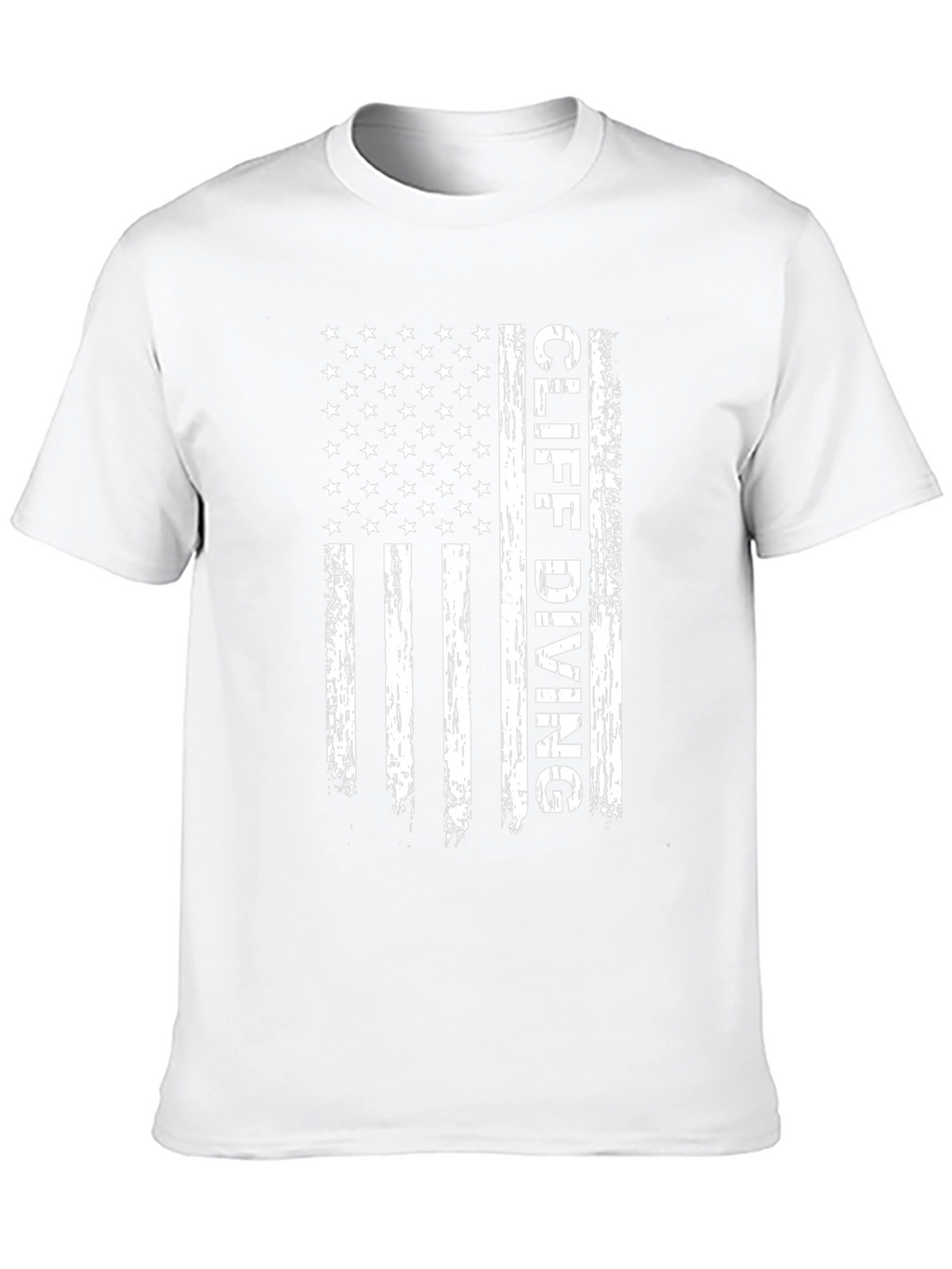 Cliff Diving American Flag Graphic T-Shirt