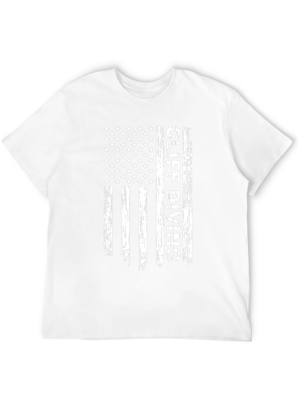 Cliff Diving American Flag Graphic T-Shirt