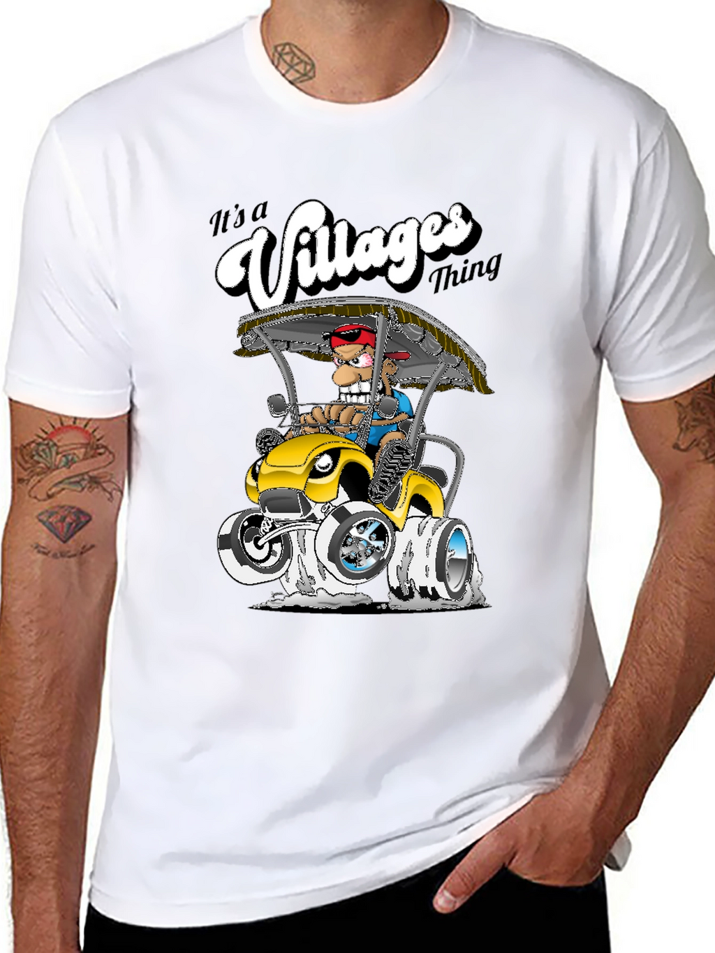 The Villages Thing T-Shirt - Cartoon Golf Cart