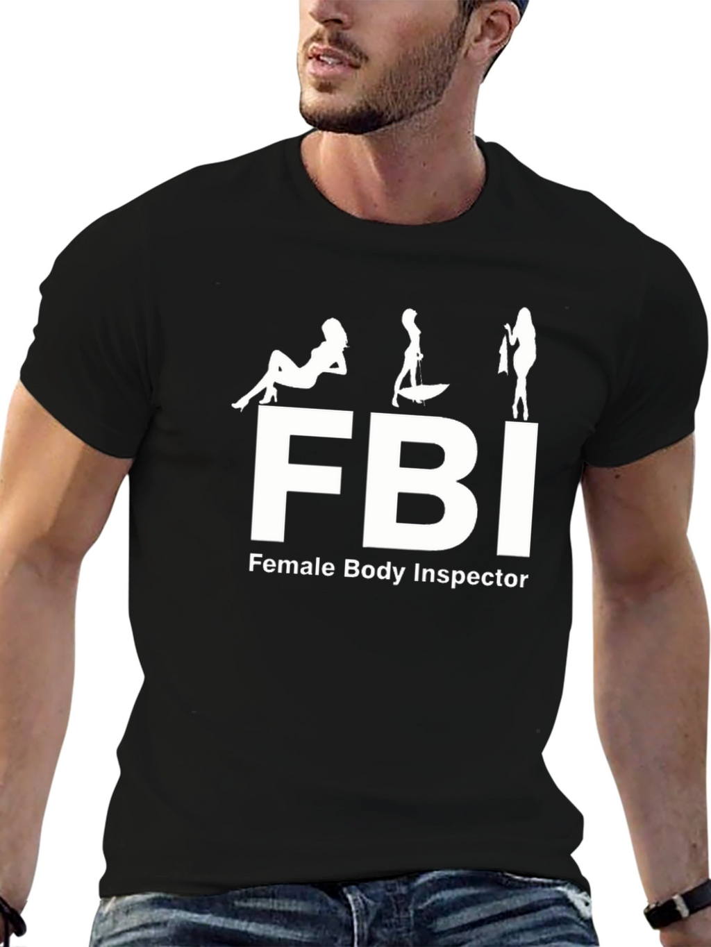 FBI Female Body Inspector Graphic Tee - Black