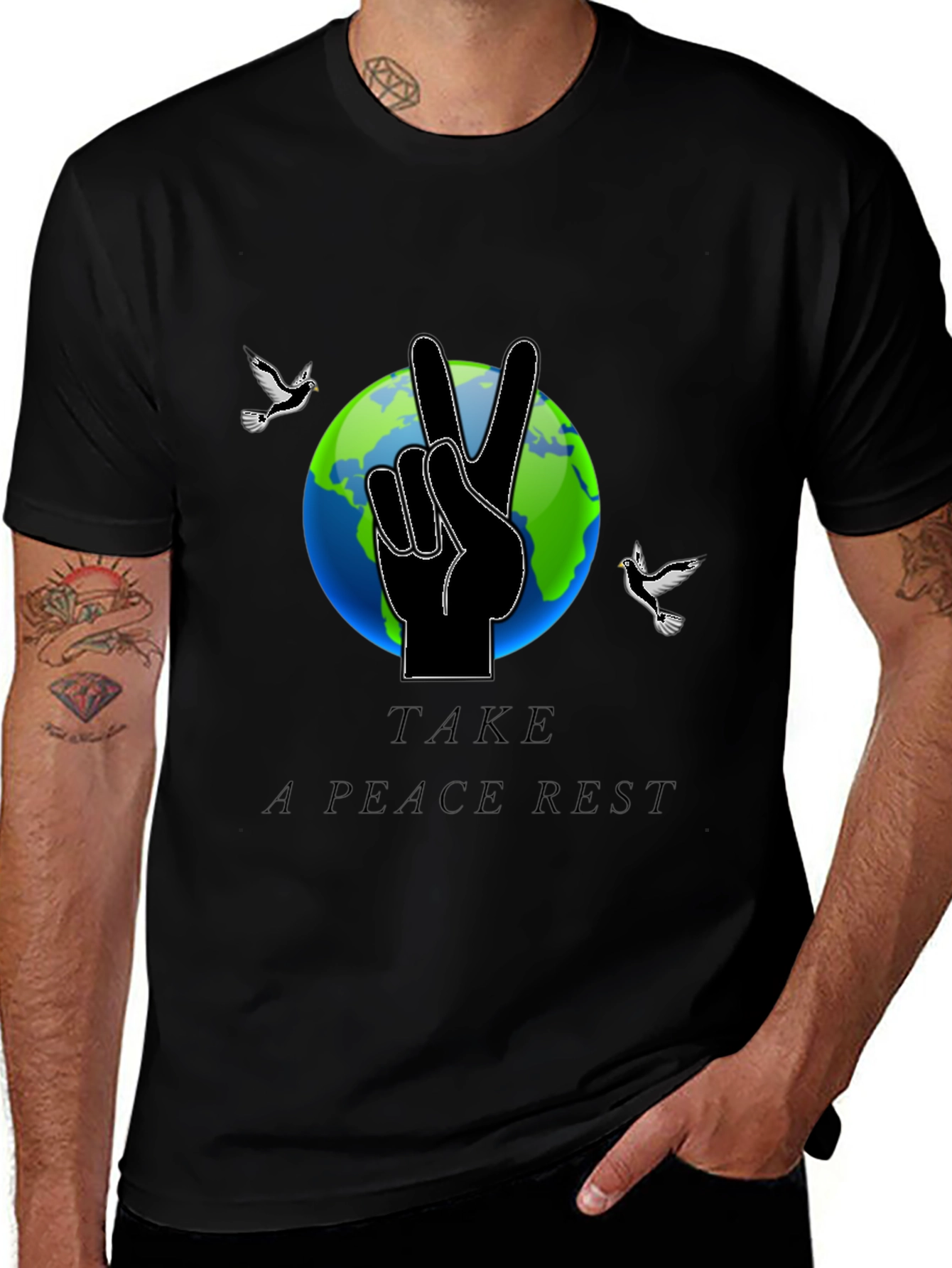Peaceful Earth Graphic Tee - Relax & Reconnect
