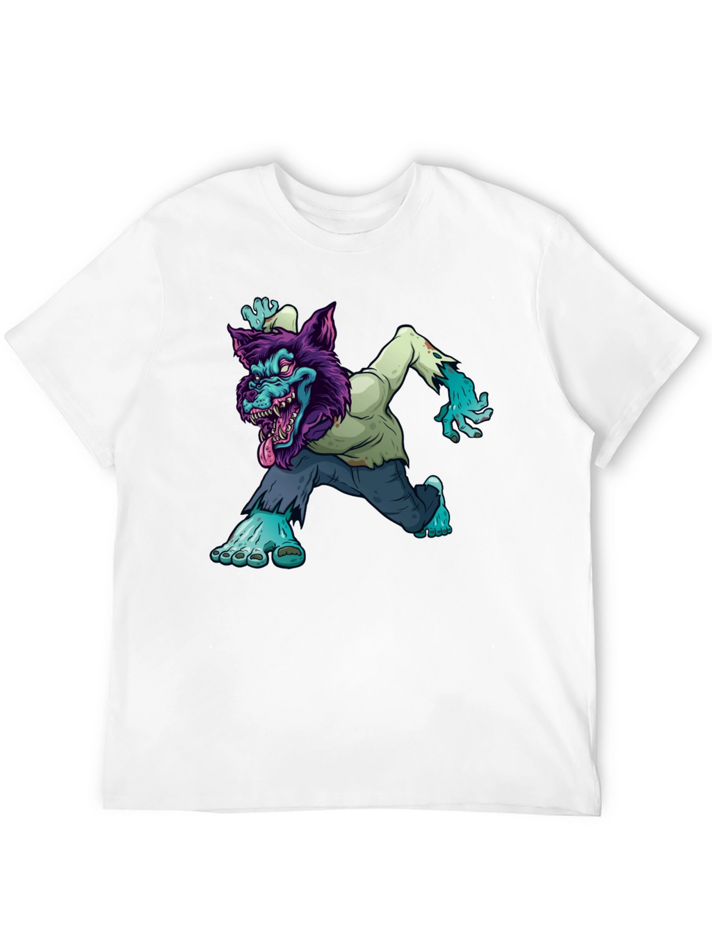 Zombie Werewolf Graphic Tee - Black