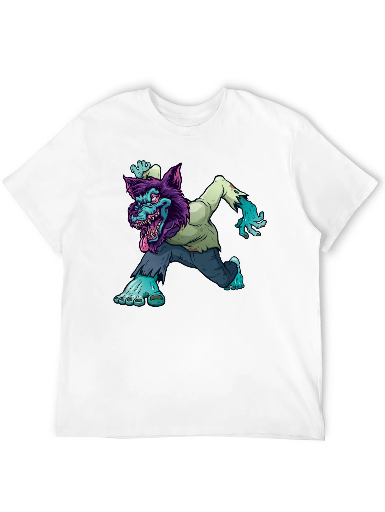 Zombie Werewolf Graphic Tee - Black