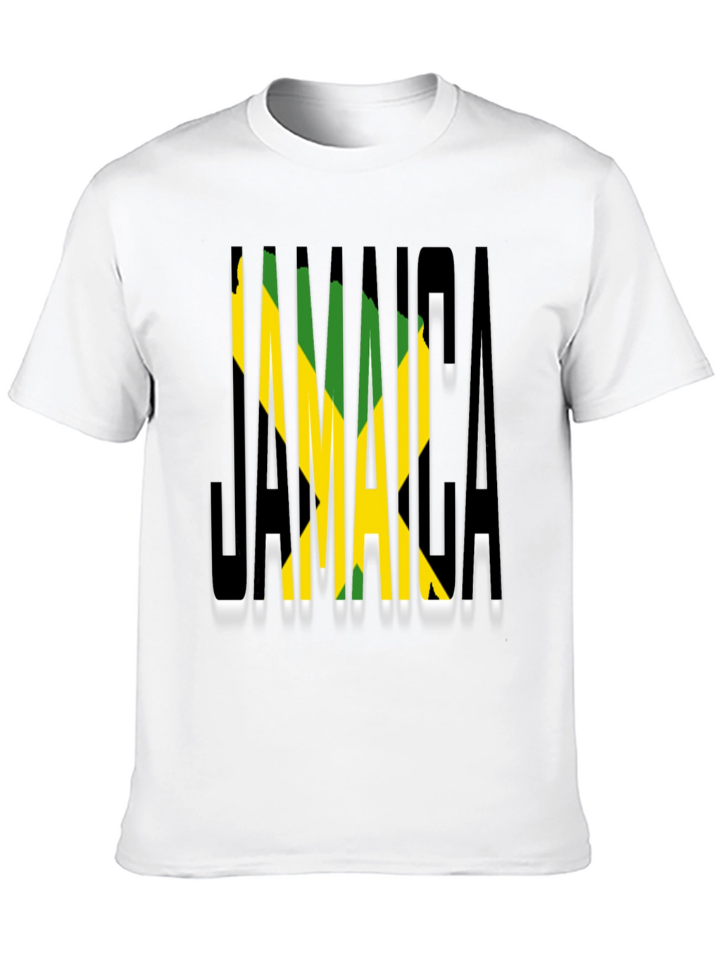 Jamaica Flag T-Shirt - Black Cotton Graphic Tee