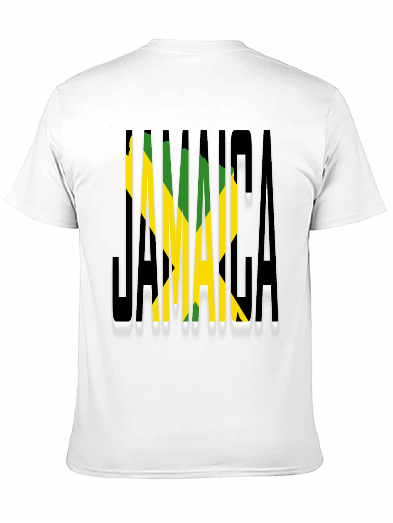 Jamaica Flag T-Shirt - Black Cotton Graphic Tee