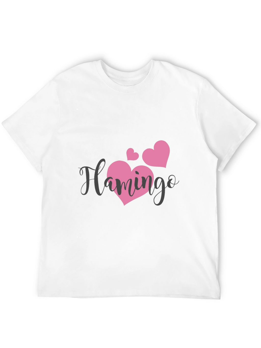 Black Flamingo Heart Graphic Tee