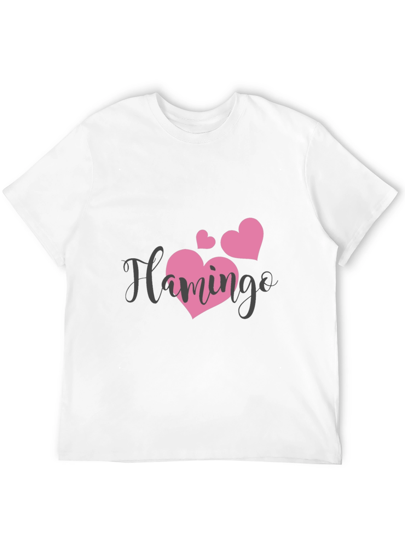 Black Flamingo Heart Graphic Tee