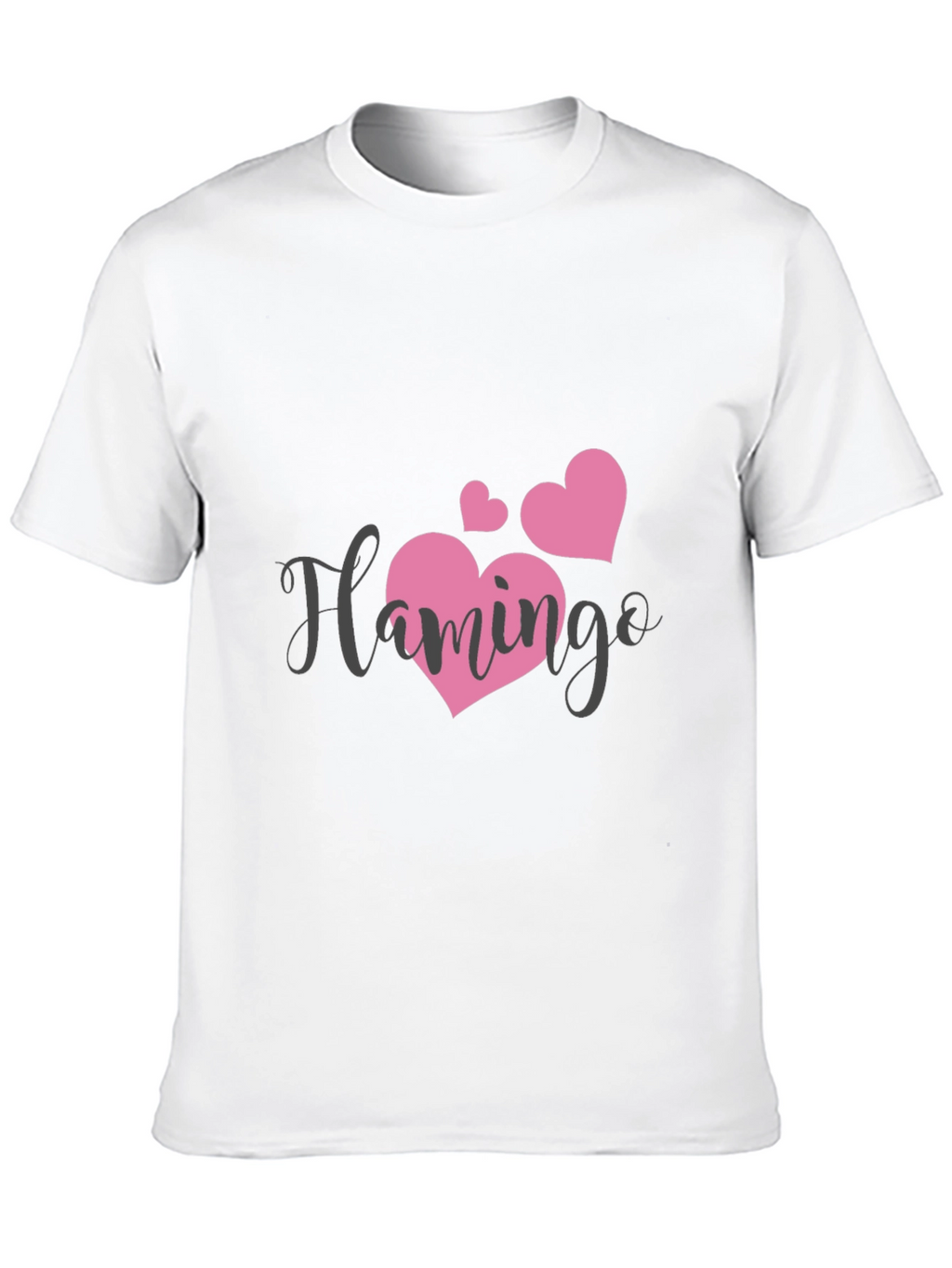 Black Flamingo Heart Graphic Tee