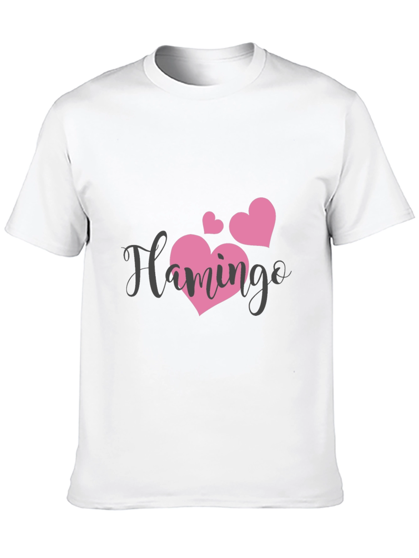 Black Flamingo Heart Graphic Tee