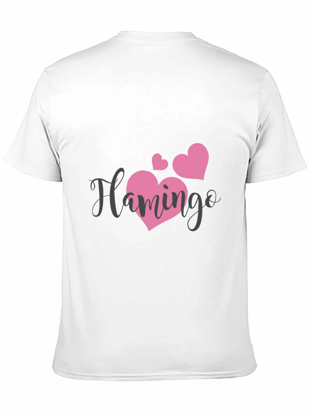 Black Flamingo Heart Graphic Tee