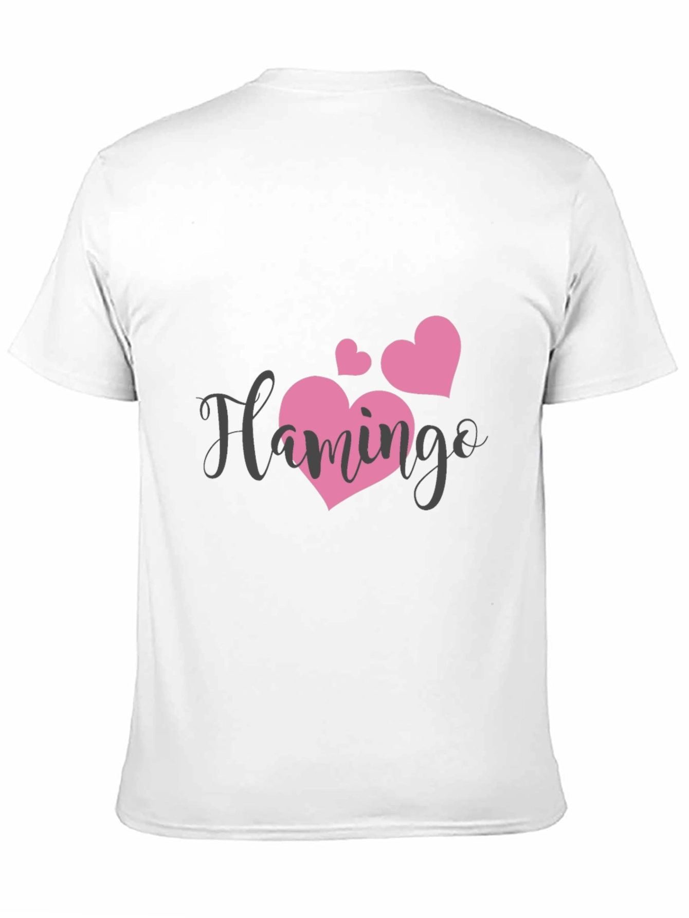 Black Flamingo Heart Graphic Tee