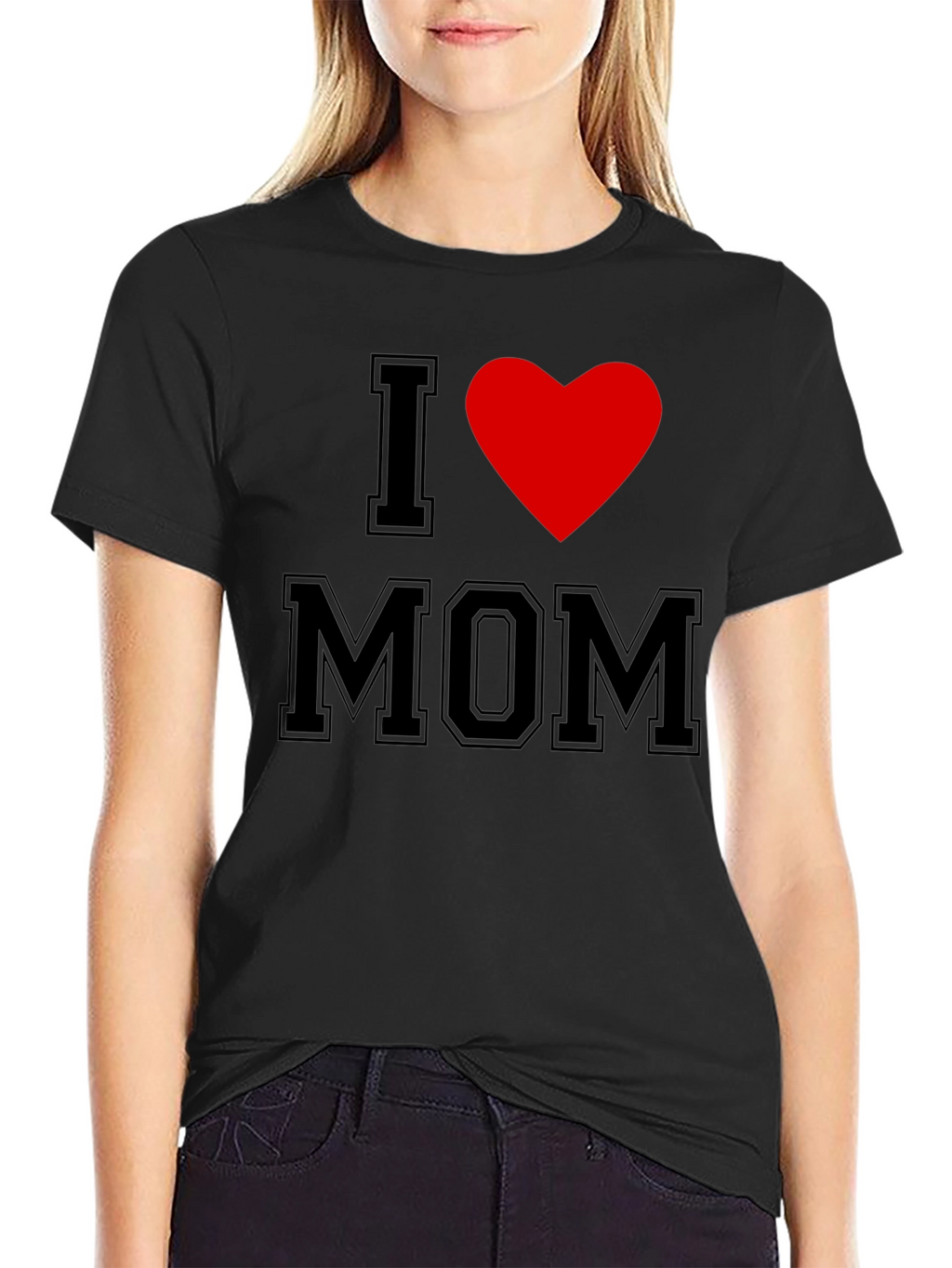 I Heart Mom T-Shirt - Classic Black Tee