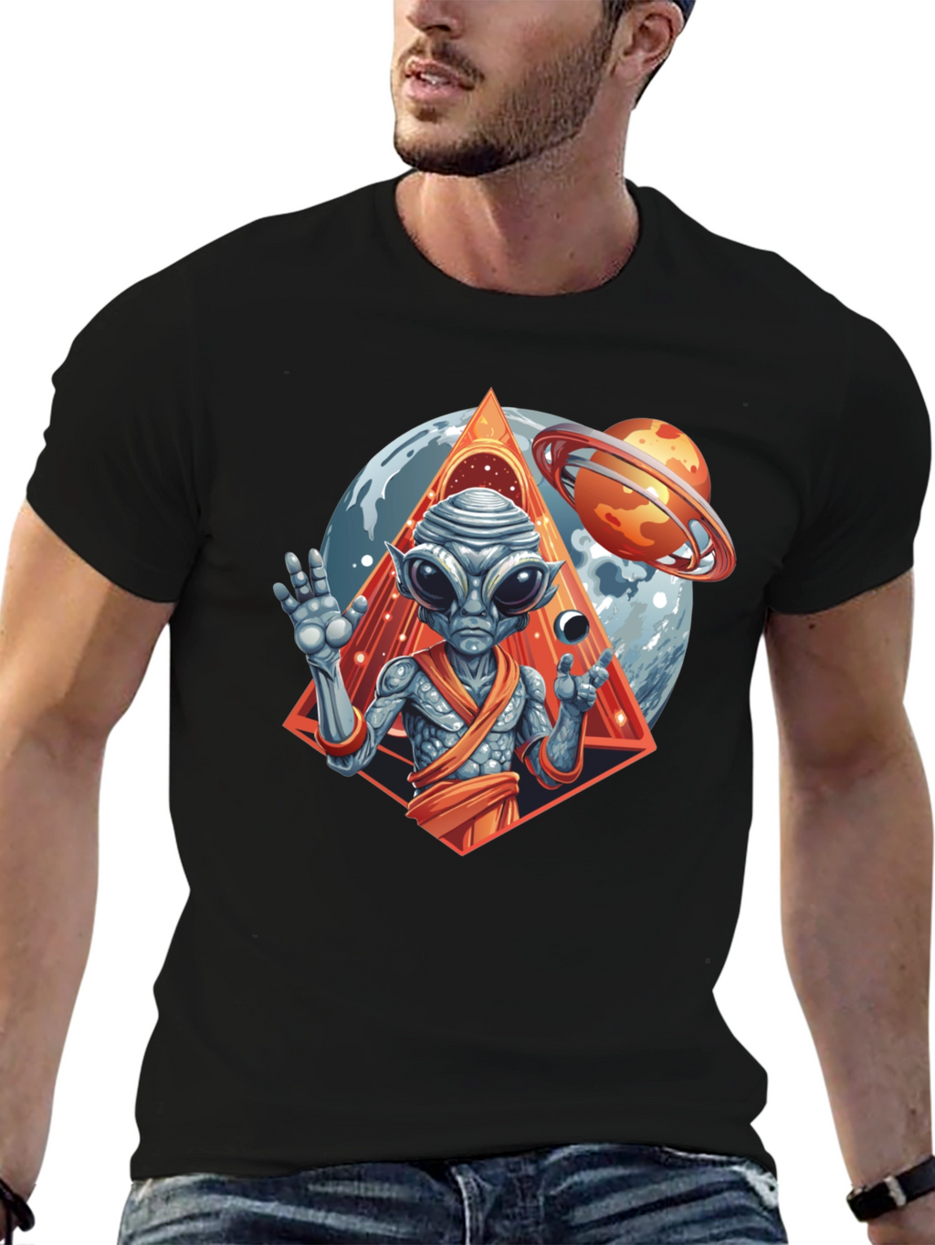Alien Graphic Tee - Cosmic Design