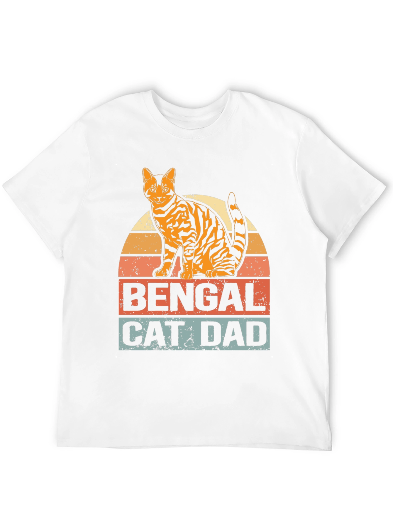 Bengal Cat Dad Graphic T-Shirt - Mens Black Tee
