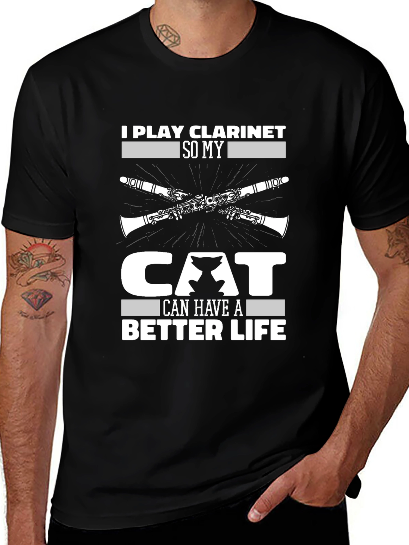 I Play Clarinet So My Cat Can Have A Better Life T-Shirt