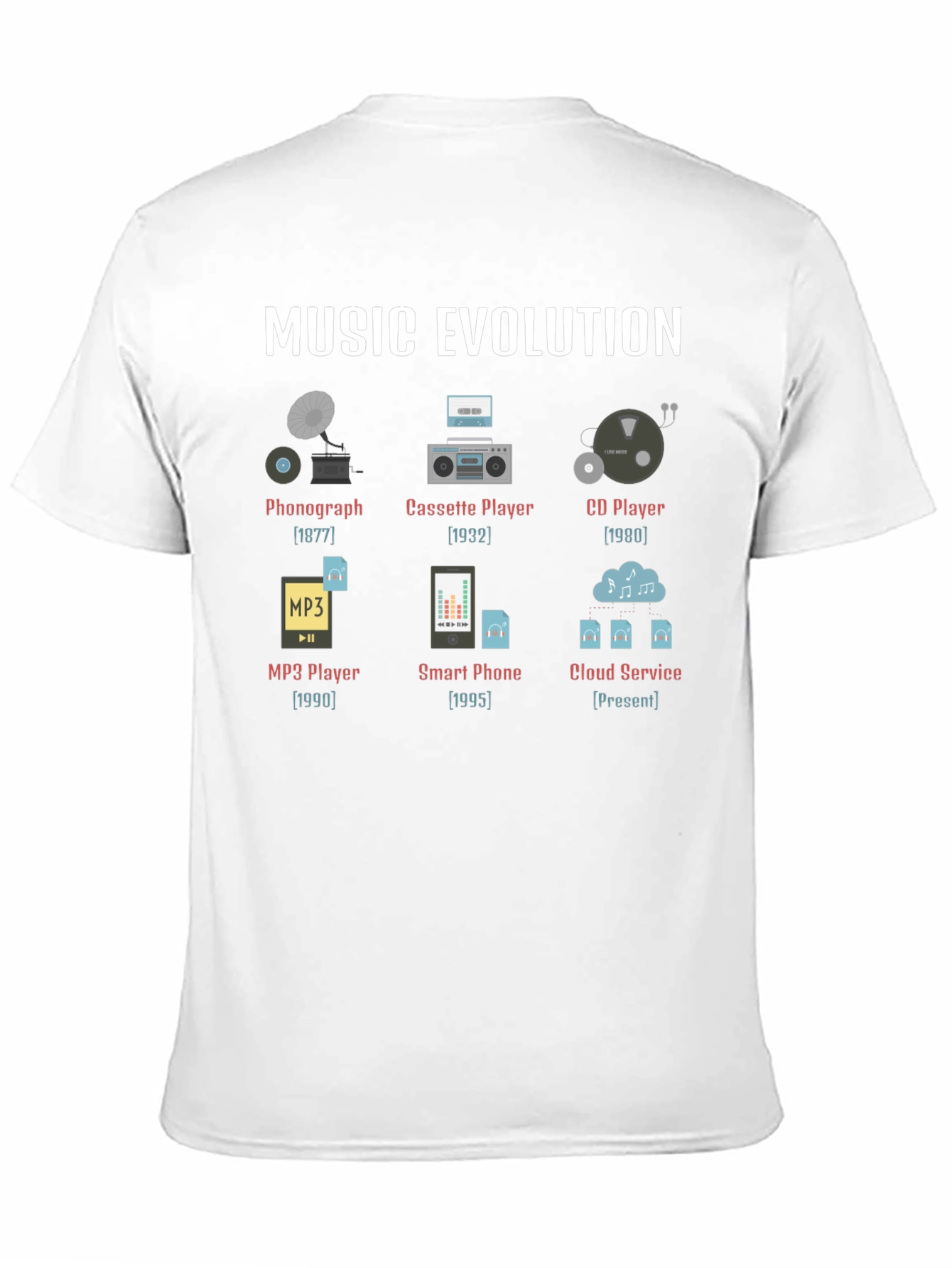 Music Evolution Graphic T-Shirt