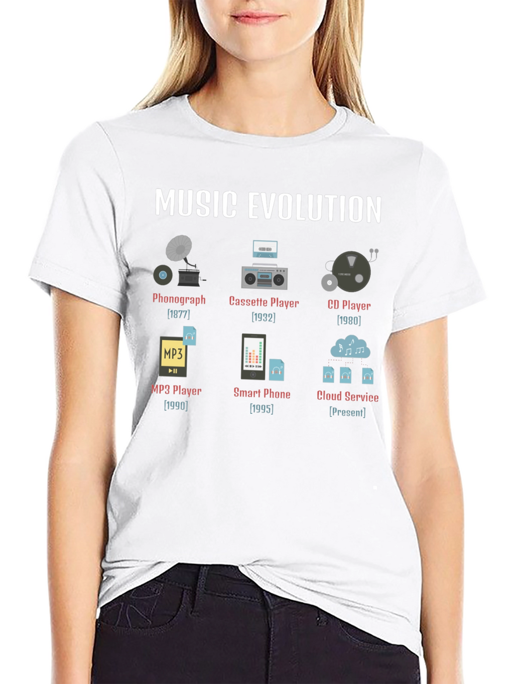 Music Evolution Graphic T-Shirt