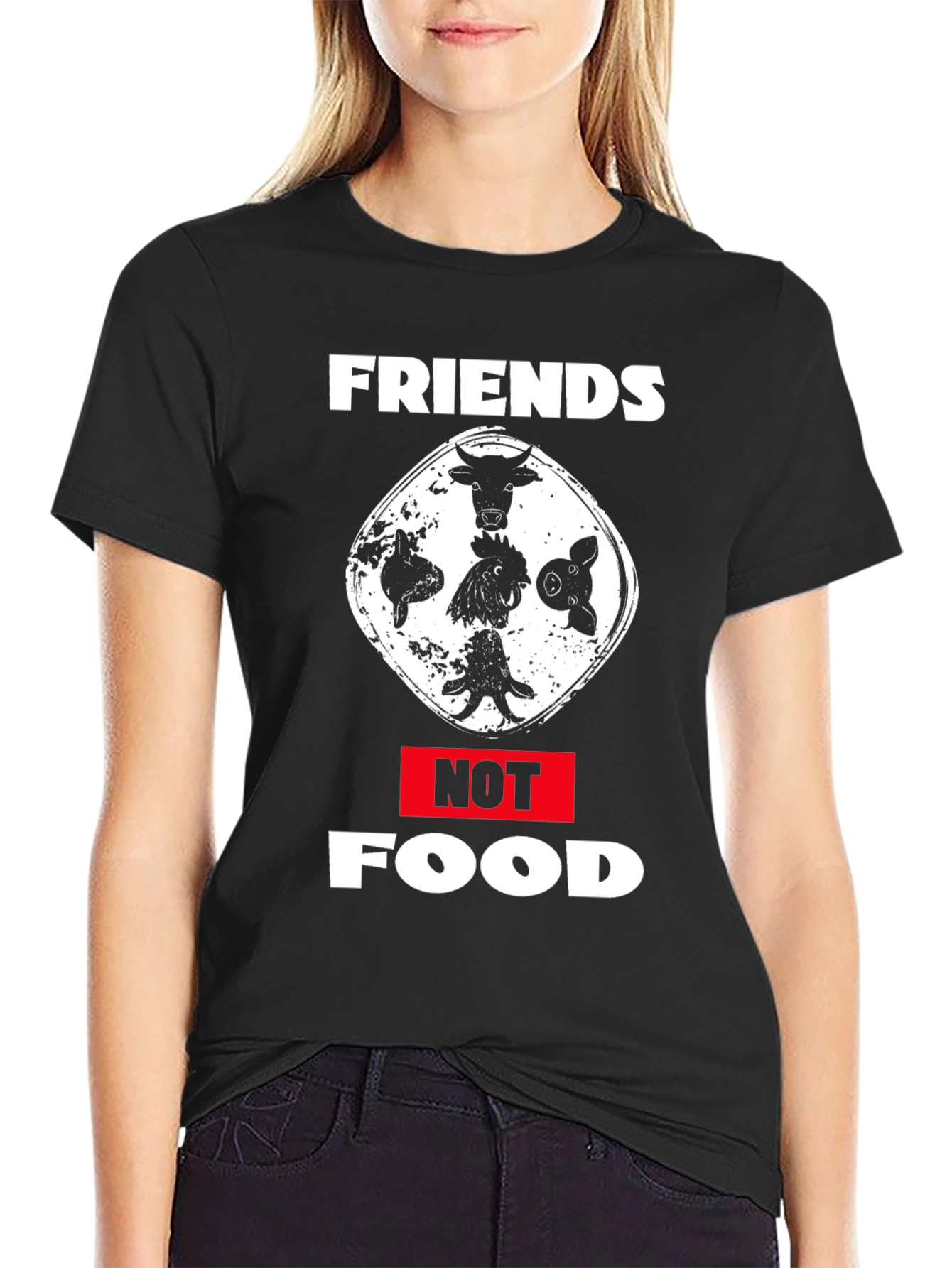 Friends Not Food Vegan T-Shirt