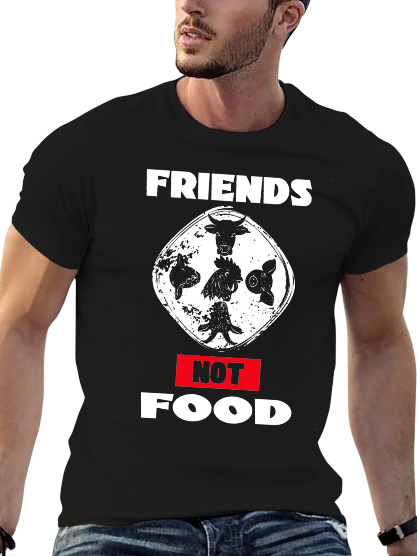 Friends Not Food Vegan T-Shirt