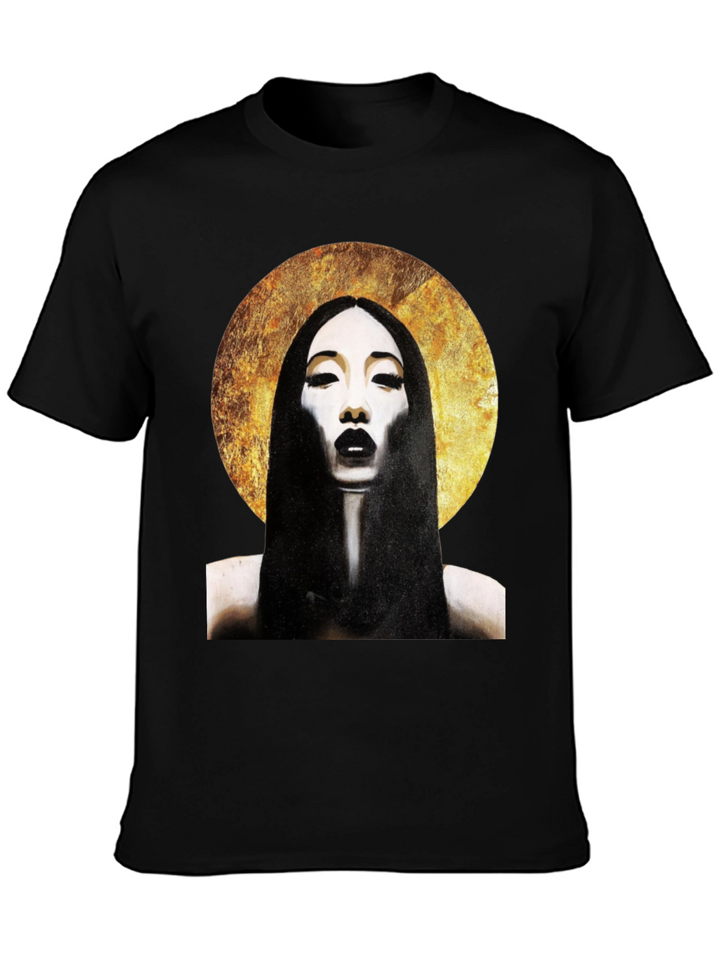 Halo Portrait Black T-Shirt