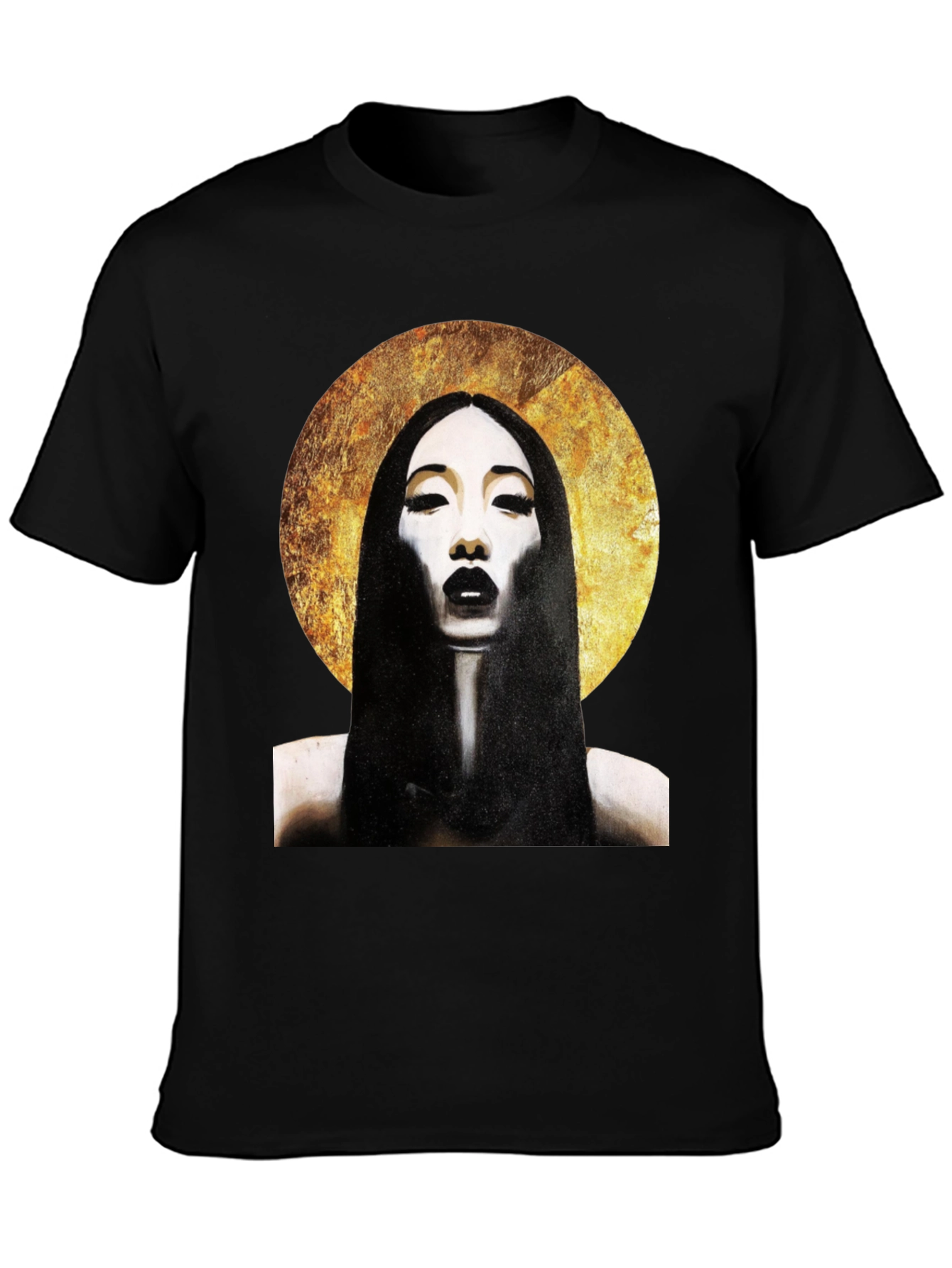 Halo Portrait Black T-Shirt