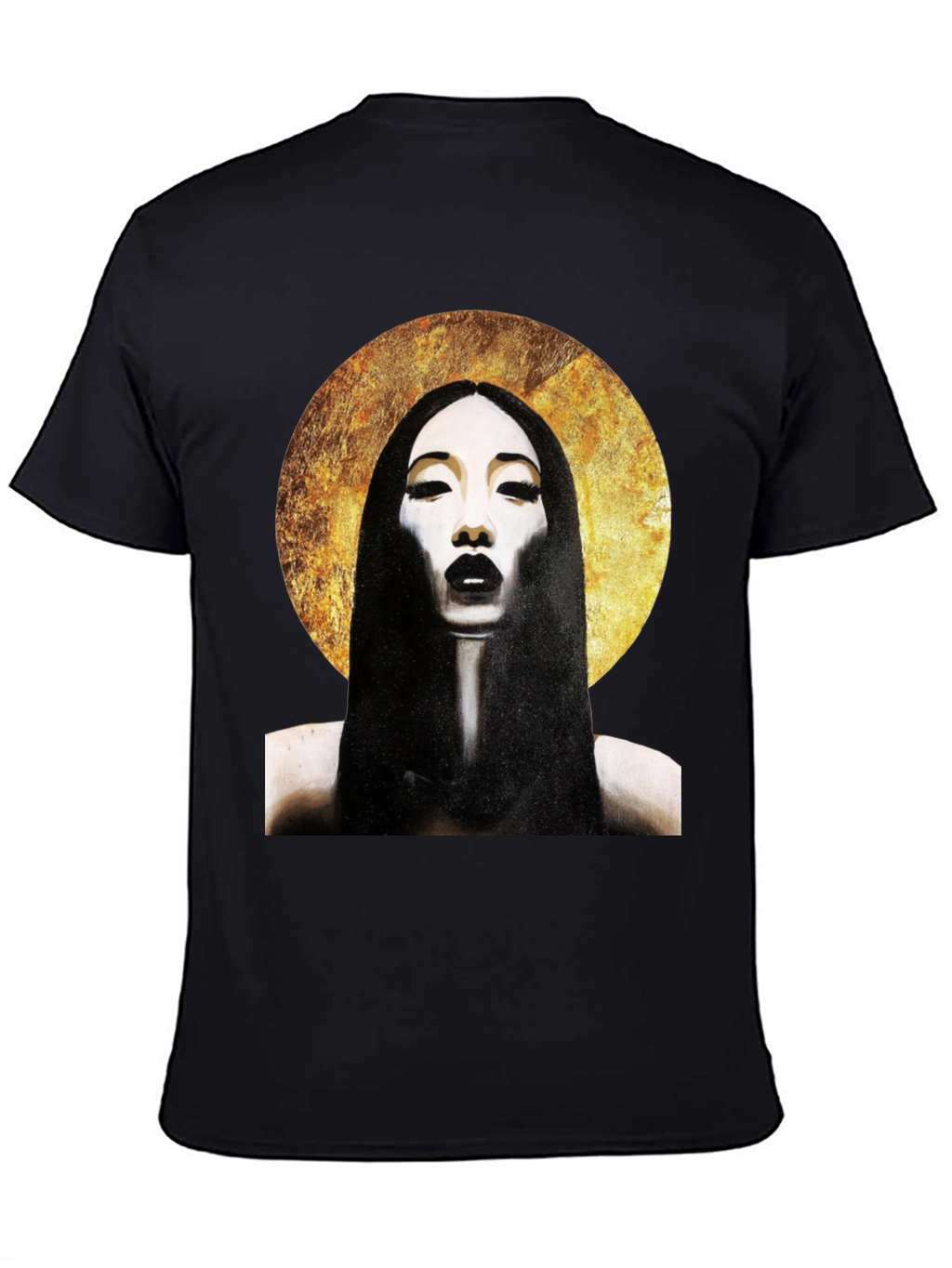 Halo Portrait Black T-Shirt