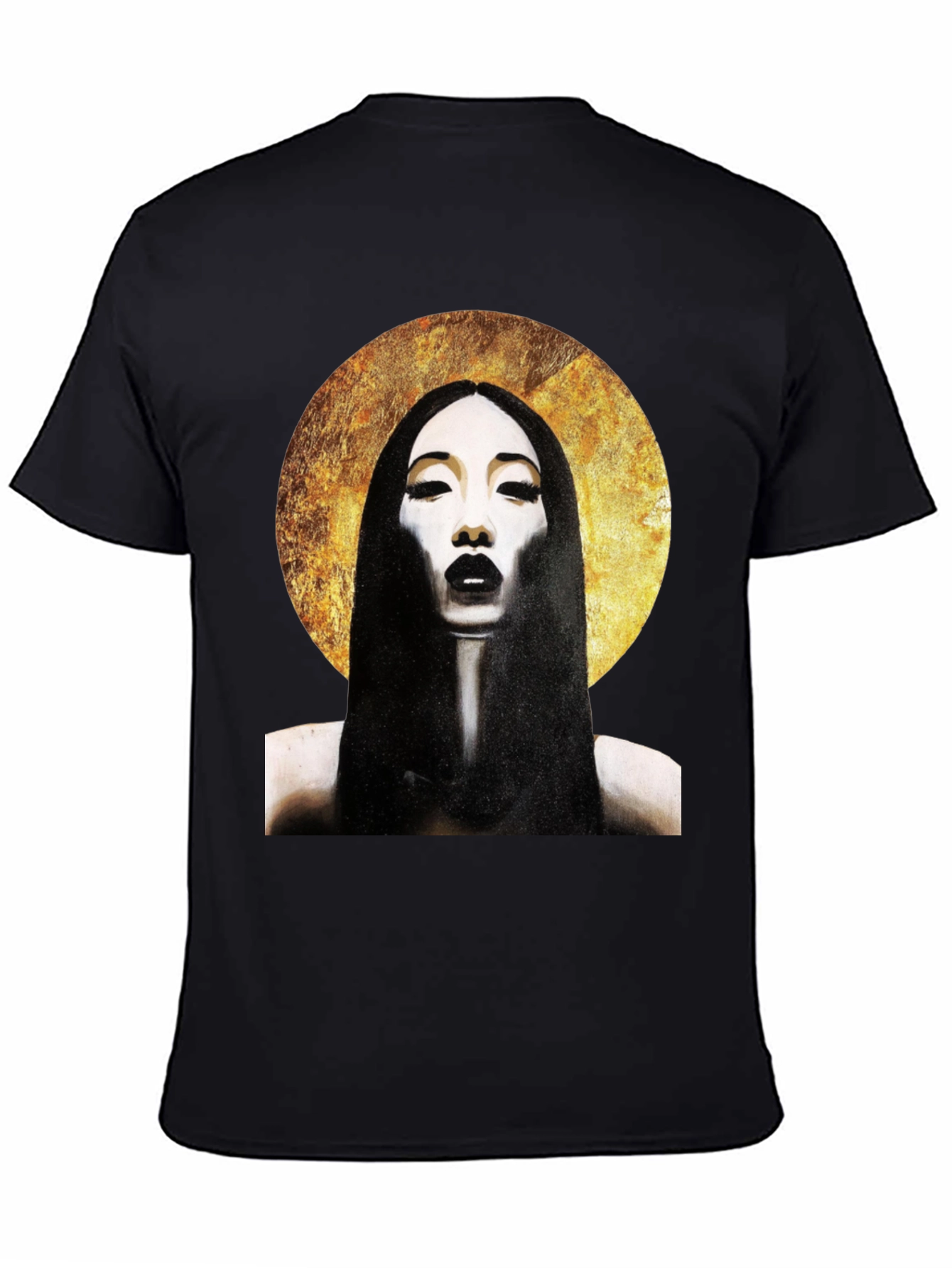 Halo Portrait Black T-Shirt