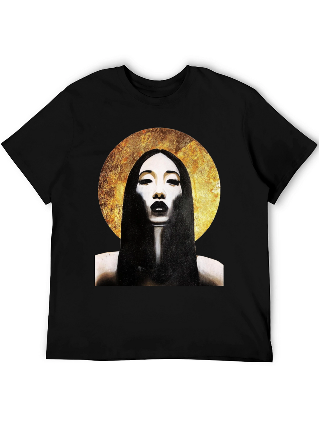 Halo Portrait Black T-Shirt