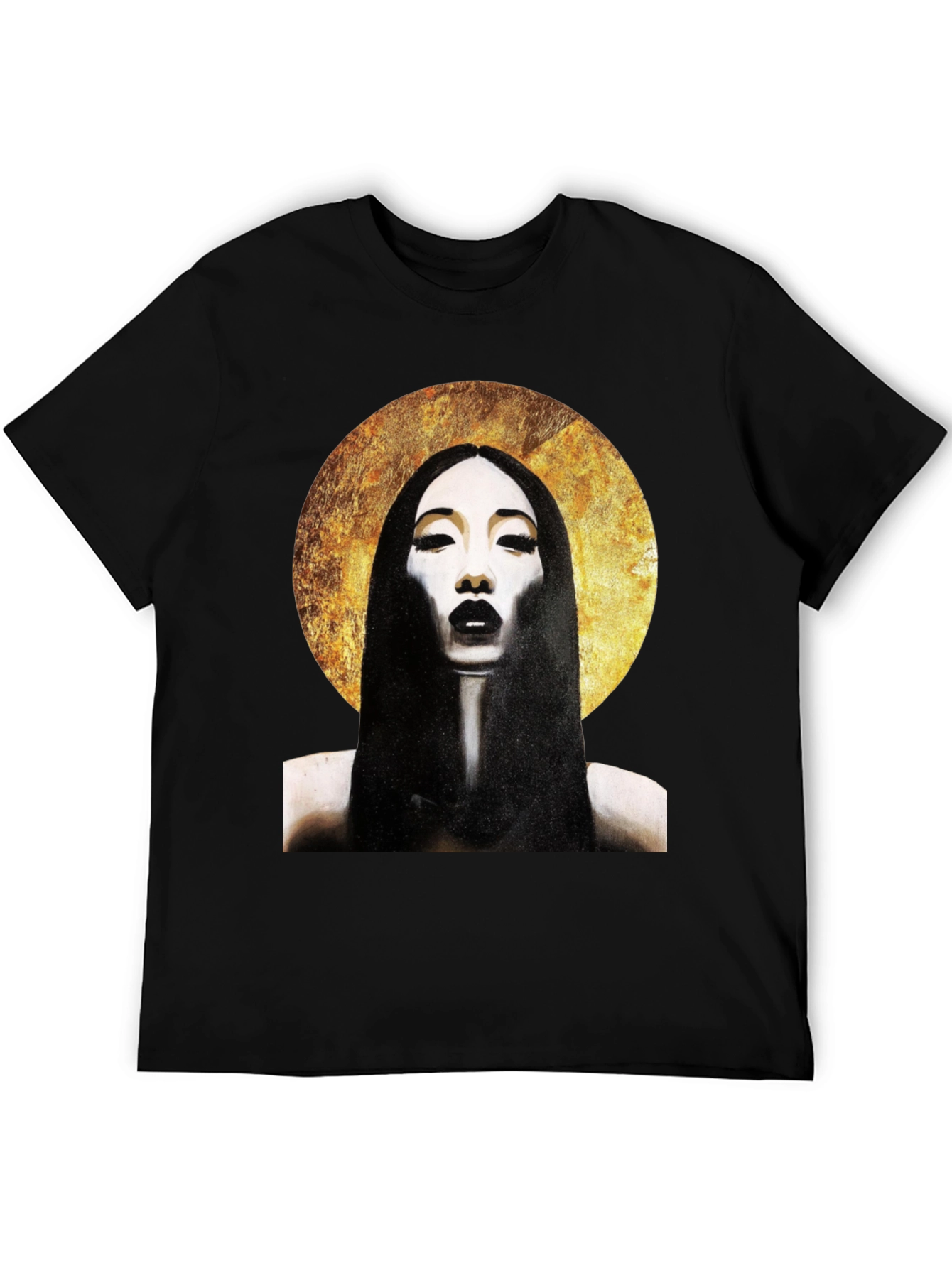 Halo Portrait Black T-Shirt