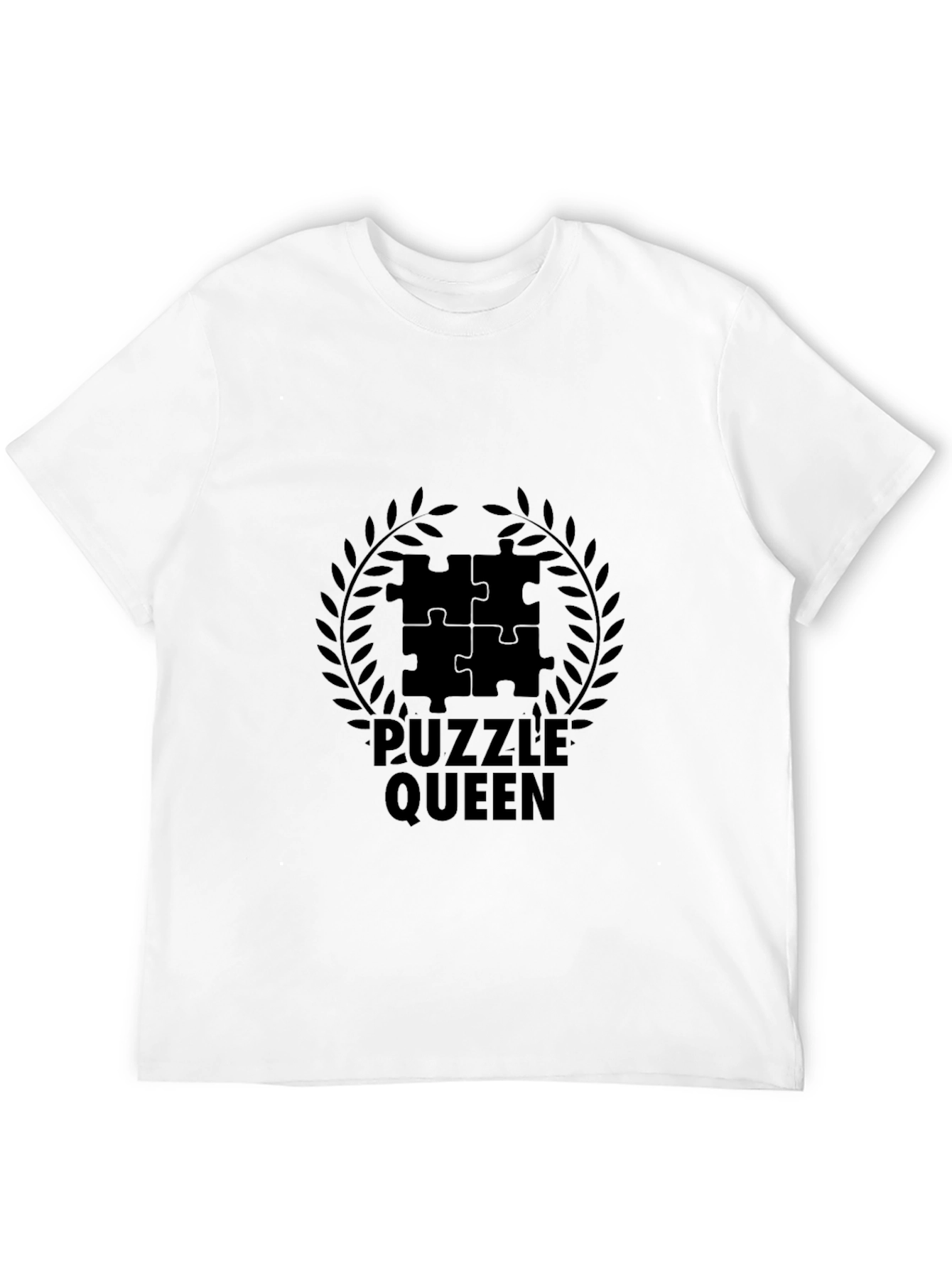 Puzzle Queen Black T-Shirt - Jigsaw Lovers Tee