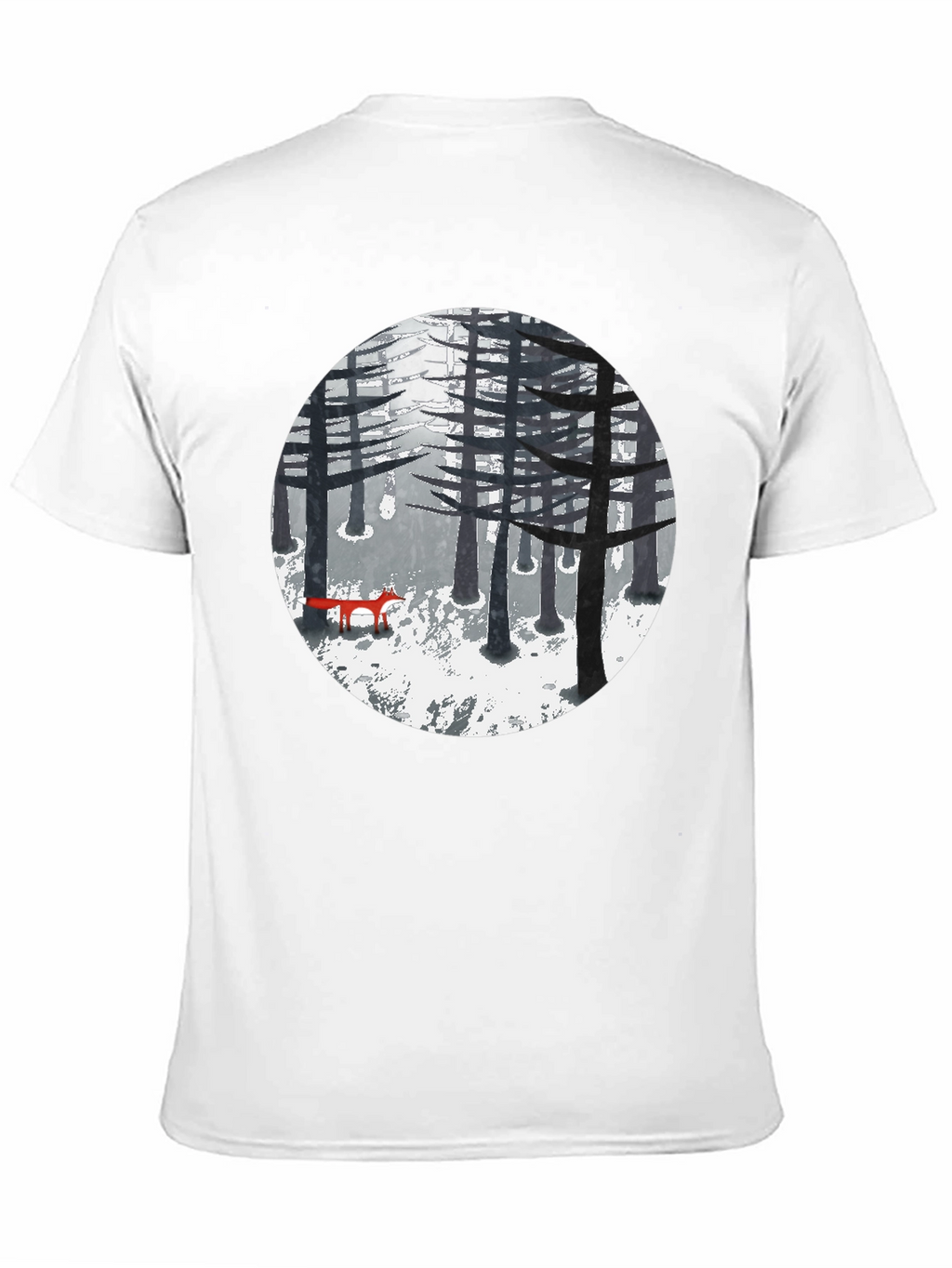 Fox in Winter Forest Graphic Tee
