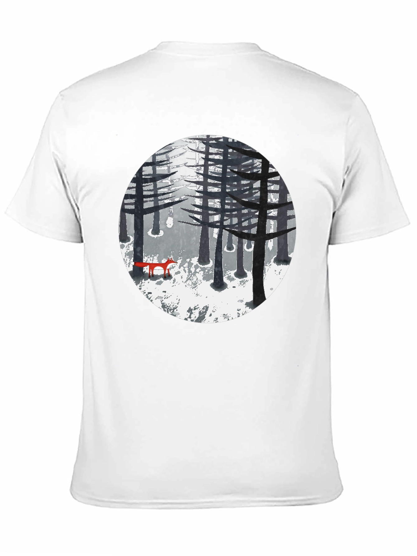 Fox in Winter Forest Graphic Tee