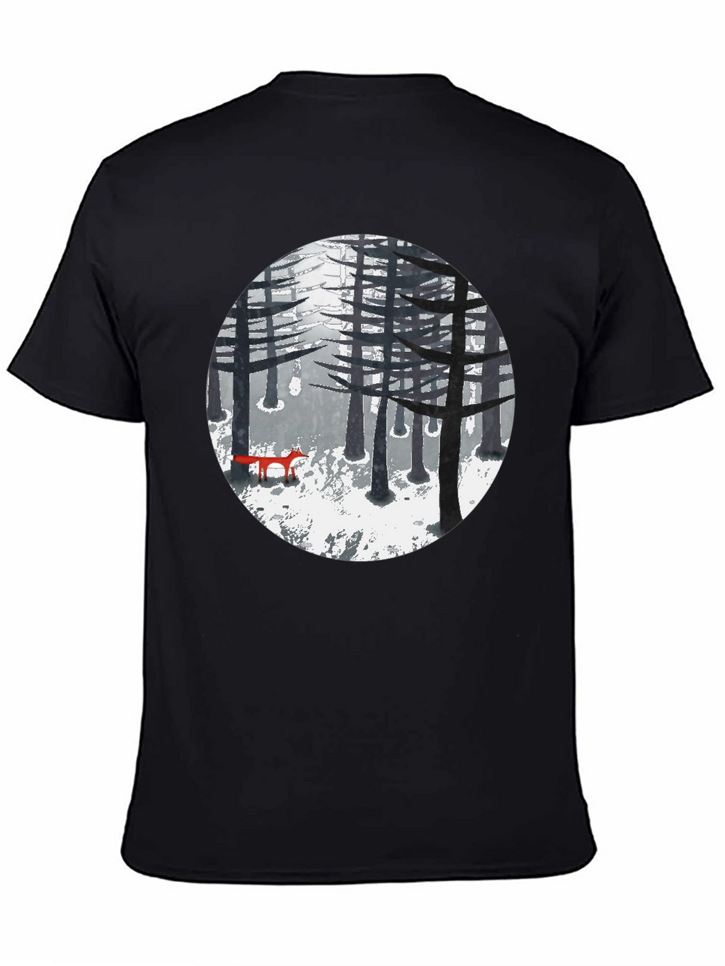 Fox in Winter Forest Graphic Tee