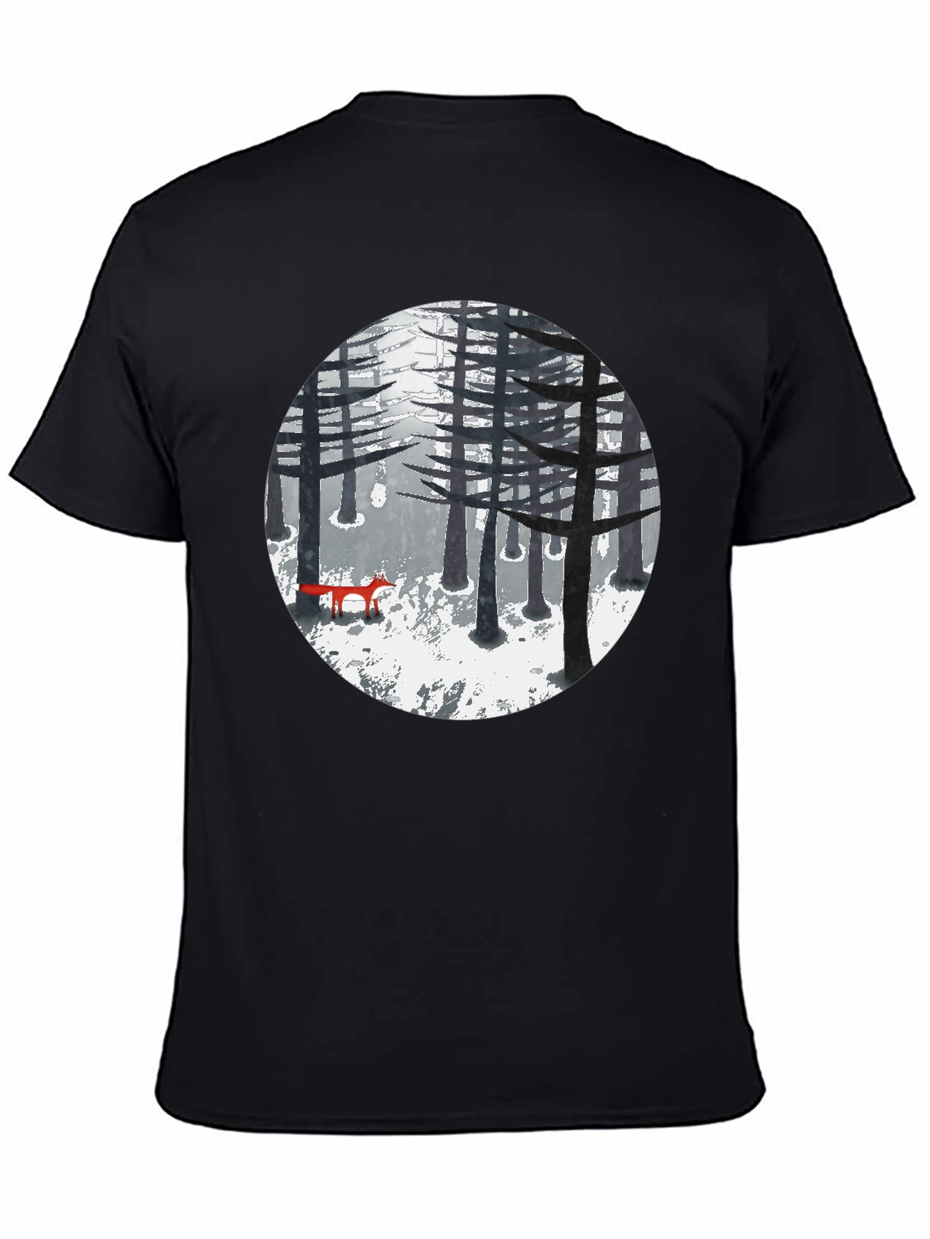 Fox in Winter Forest Graphic Tee