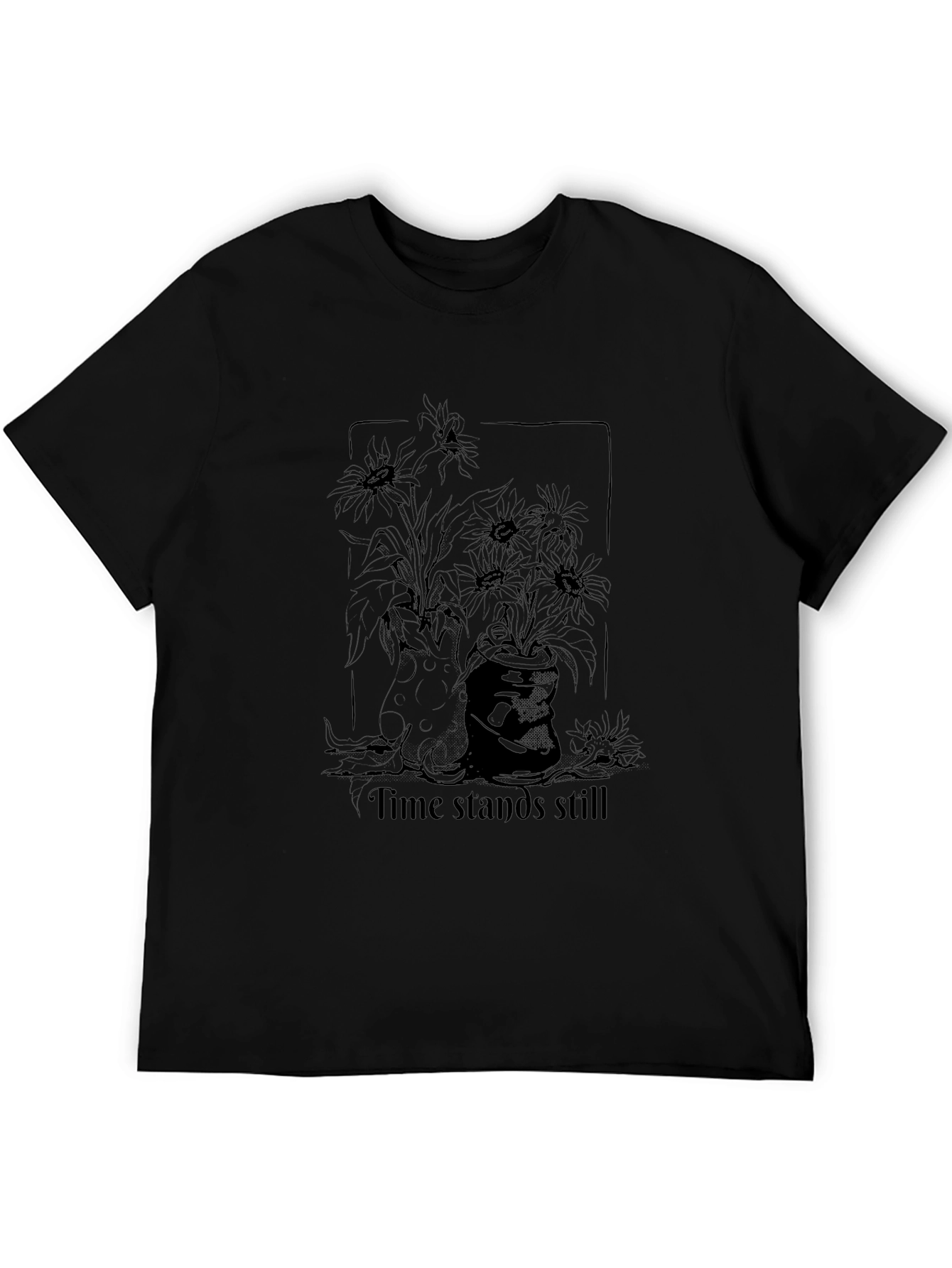 Time Stands Still Graphic Tee - Black