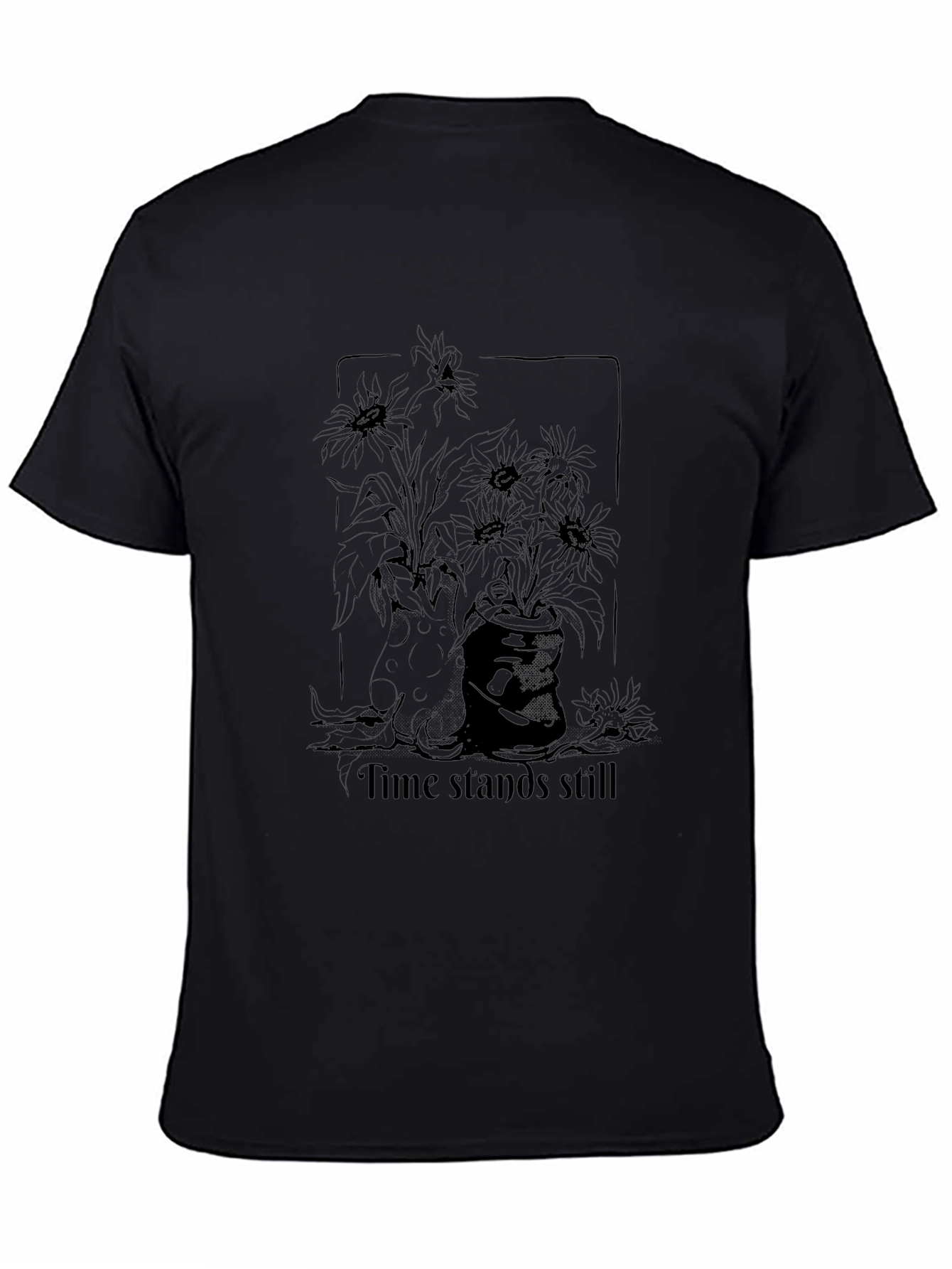 Time Stands Still Graphic Tee - Black