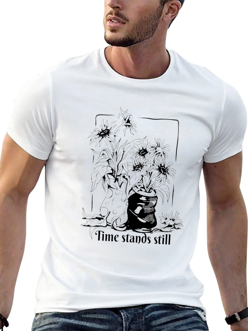 Time Stands Still Graphic Tee - Black