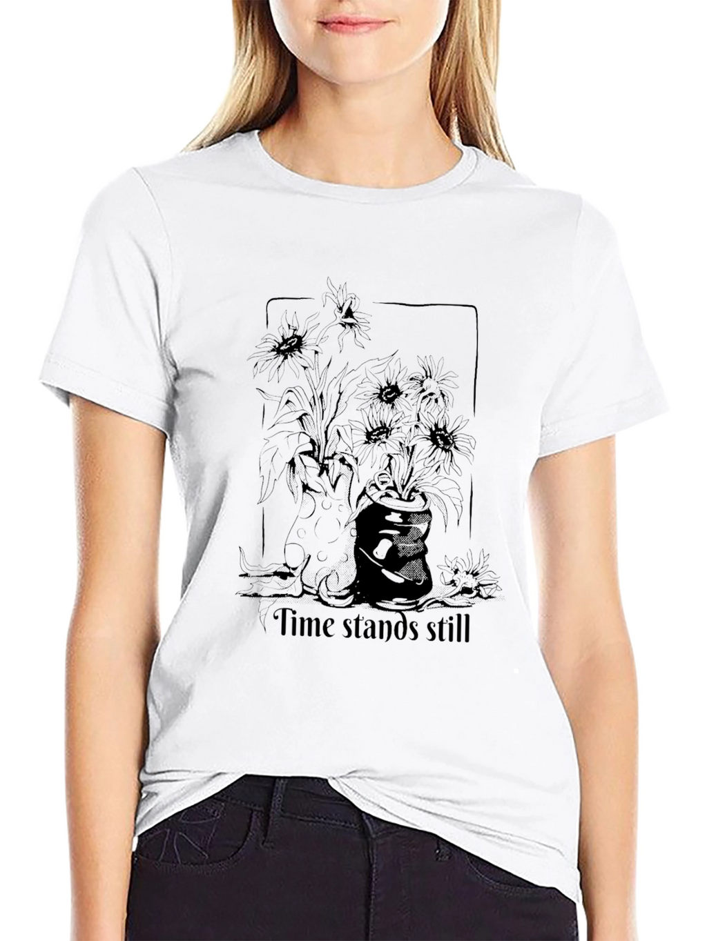 Time Stands Still Graphic Tee - Black