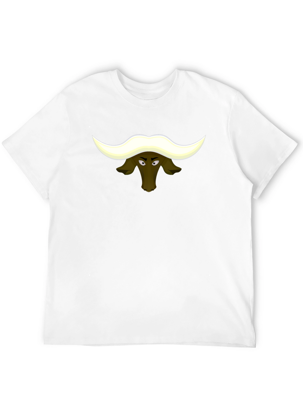 Cartoon Buffalo Graphic Tee - Black