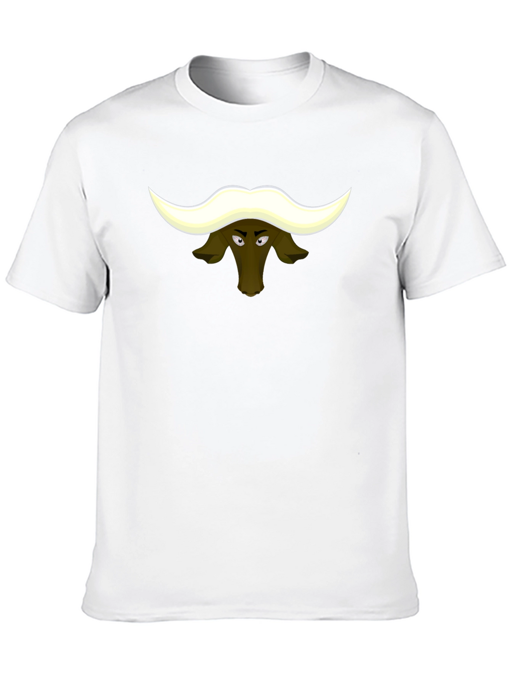 Cartoon Buffalo Graphic Tee - Black
